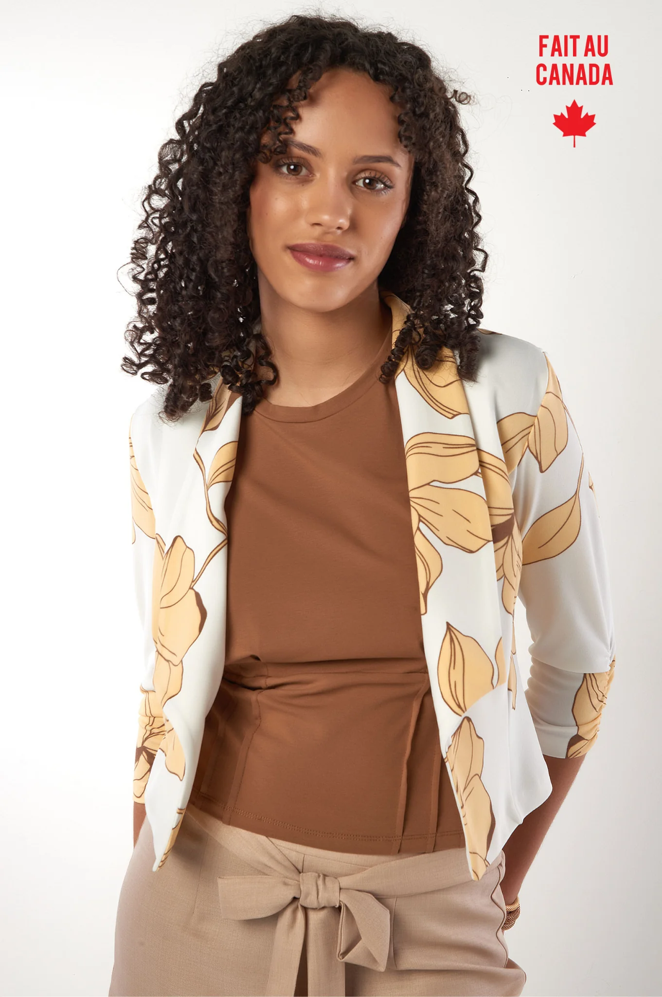 Veston Court Ă motif floral - JAMILA-P - (R-B20)