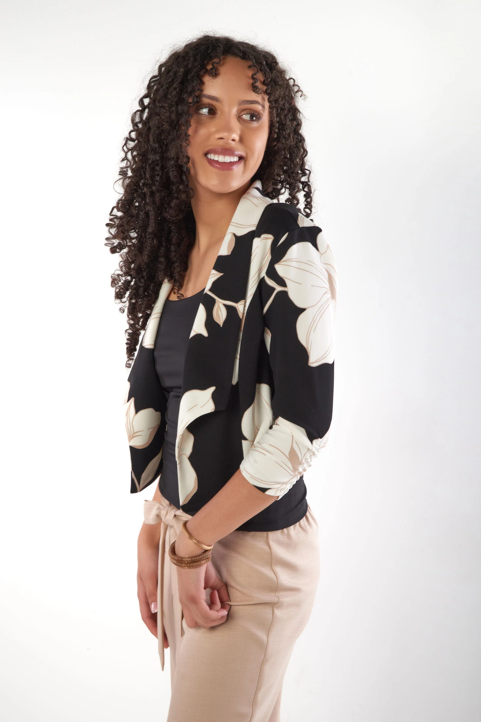 Veston Court Ă motif floral - JAMILA-P - (R-B20) - Image 10