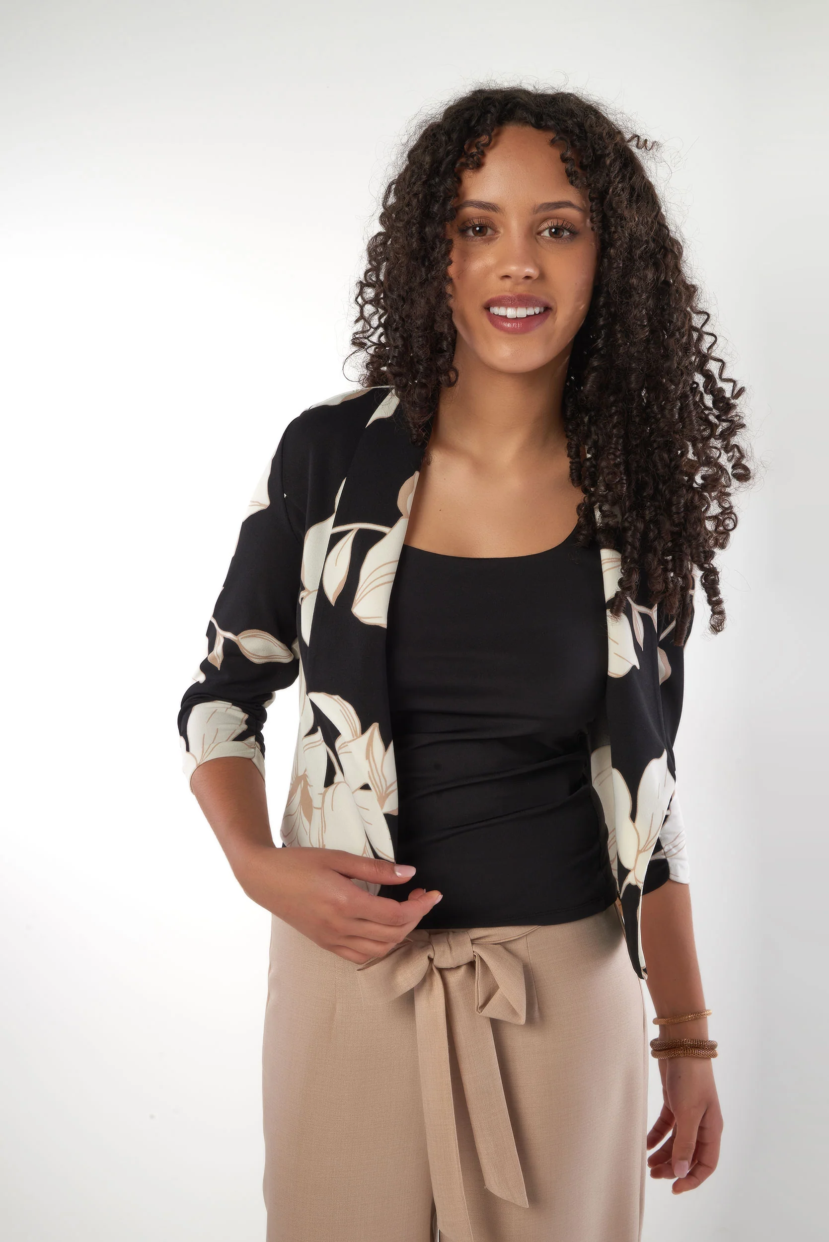 Veston Court Ă motif floral - JAMILA-P - (R-B20) - Image 16
