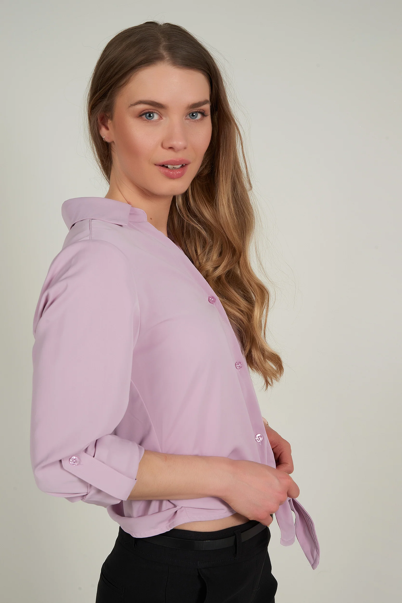 Blouse fluide nouée élégante - CARMEL-Z1U - (E-A5) - Image 2