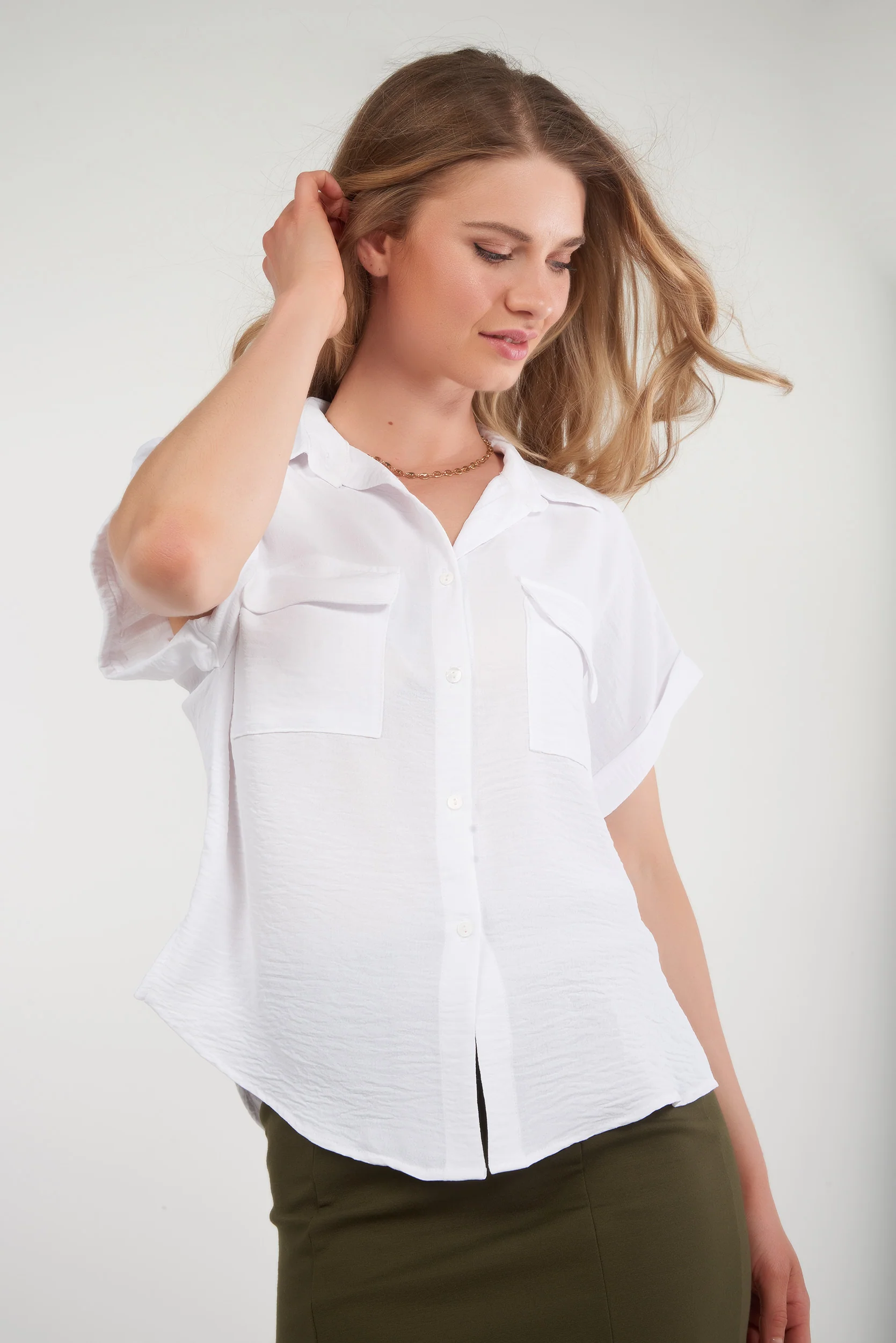Blouse à manches courtes - LAKETA-Y2 - (R-B9) - Image 4