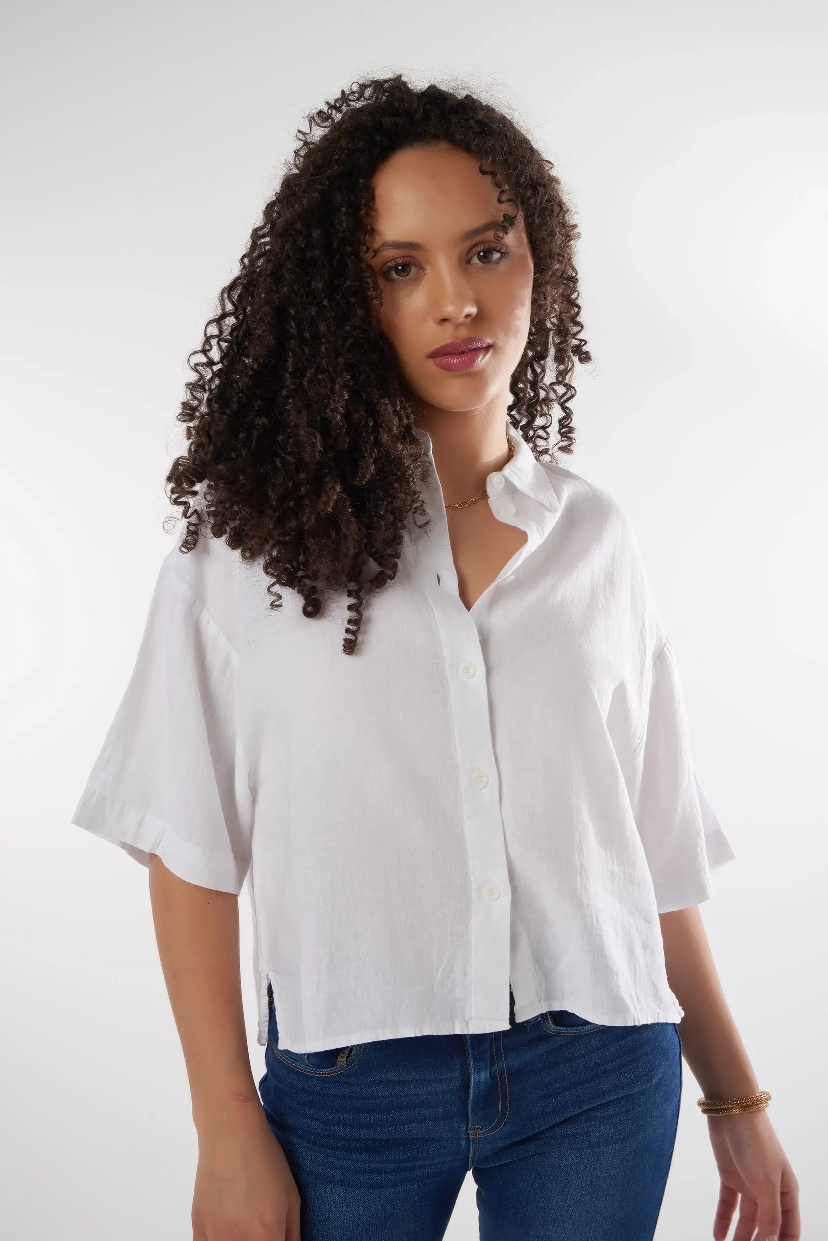 Blouse Blanche Élégante - LINN-MC - (E-A7)