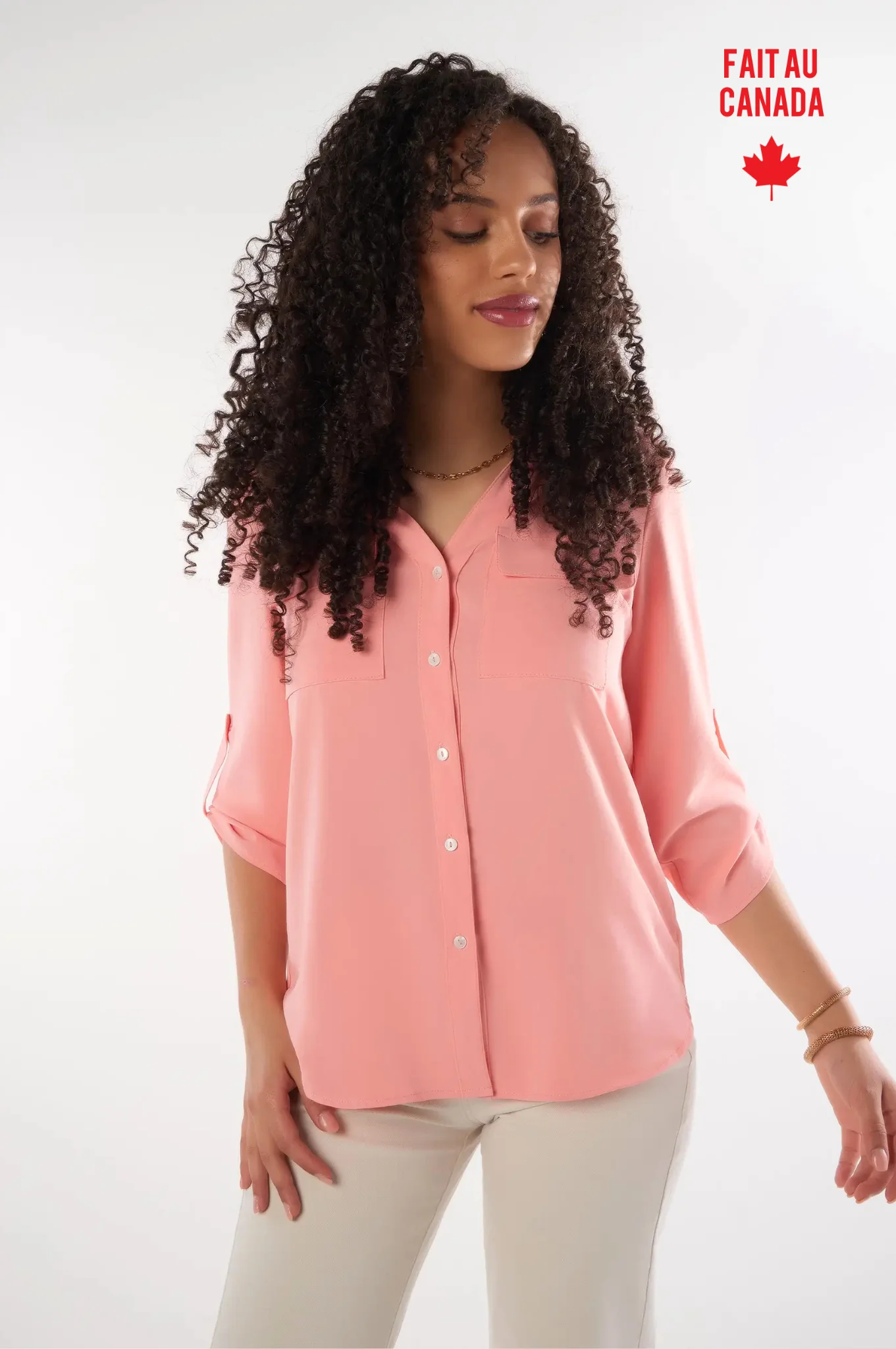 Blouse à Manches trois-quarts - PINOTSOLID2 - (R-B9)