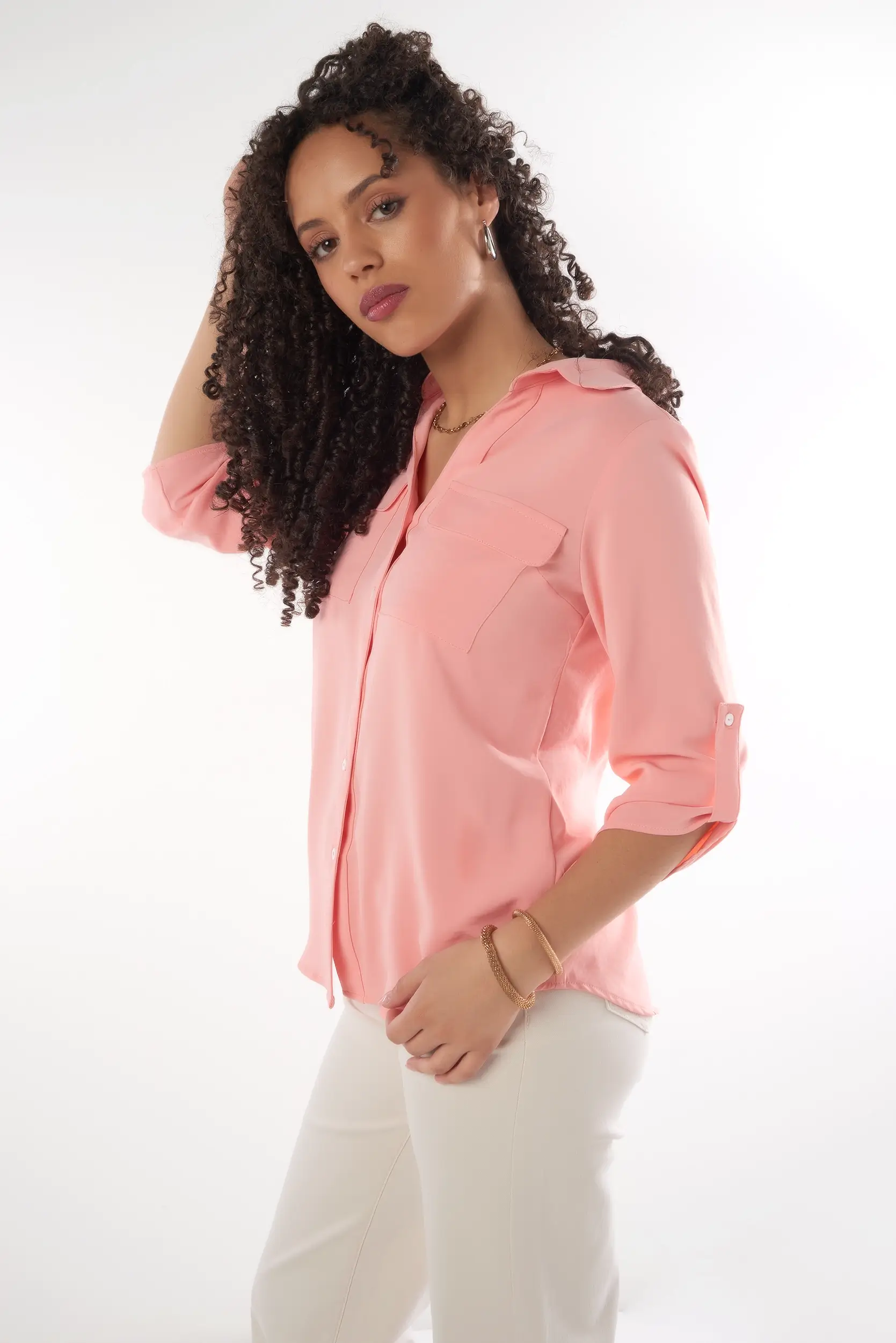 Blouse à Manches trois-quarts - PINOTSOLID2 - (R-B9) - Image 2