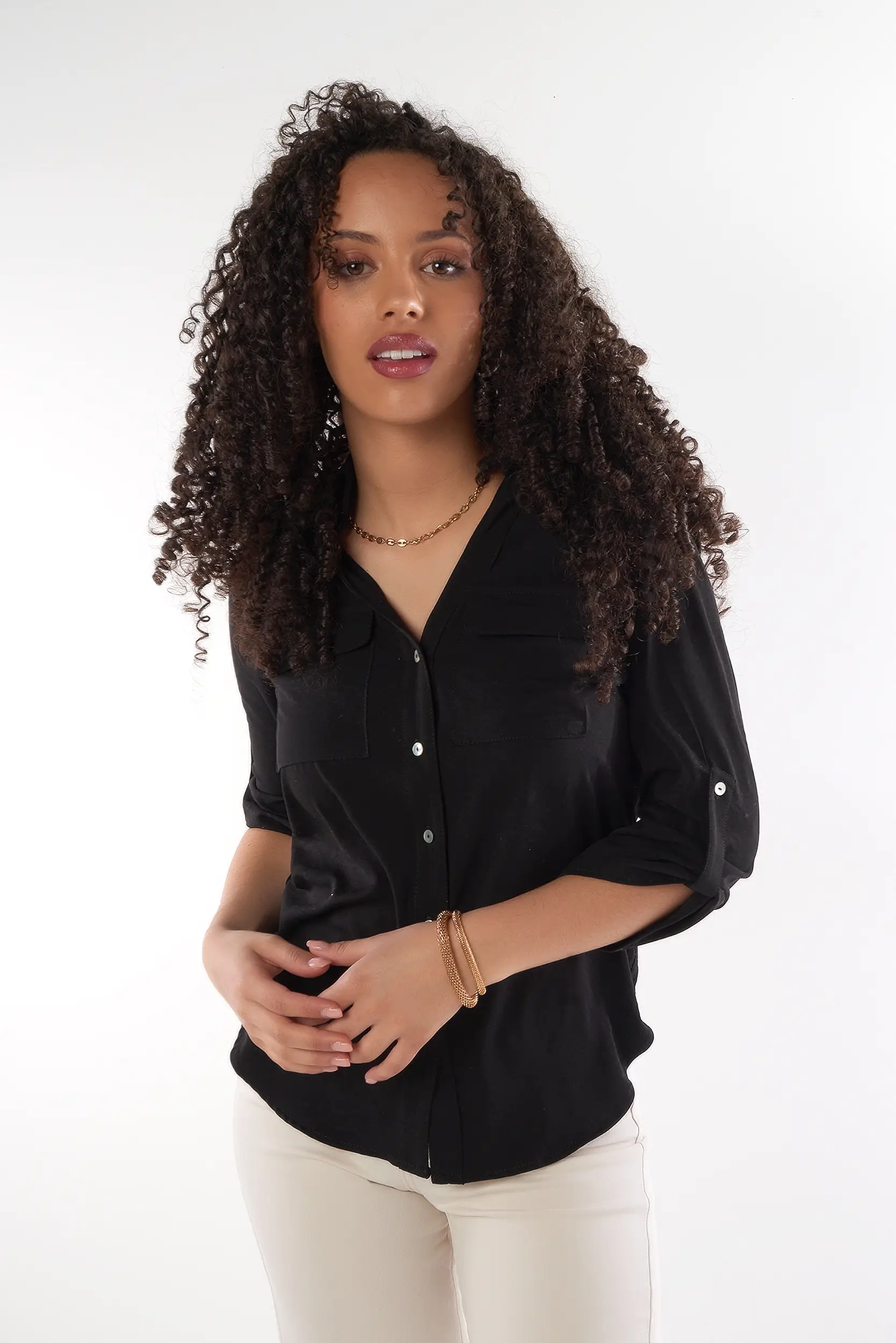 Blouse à Manches trois-quarts - PINOTSOLID2 - (R-B9) - Image 21