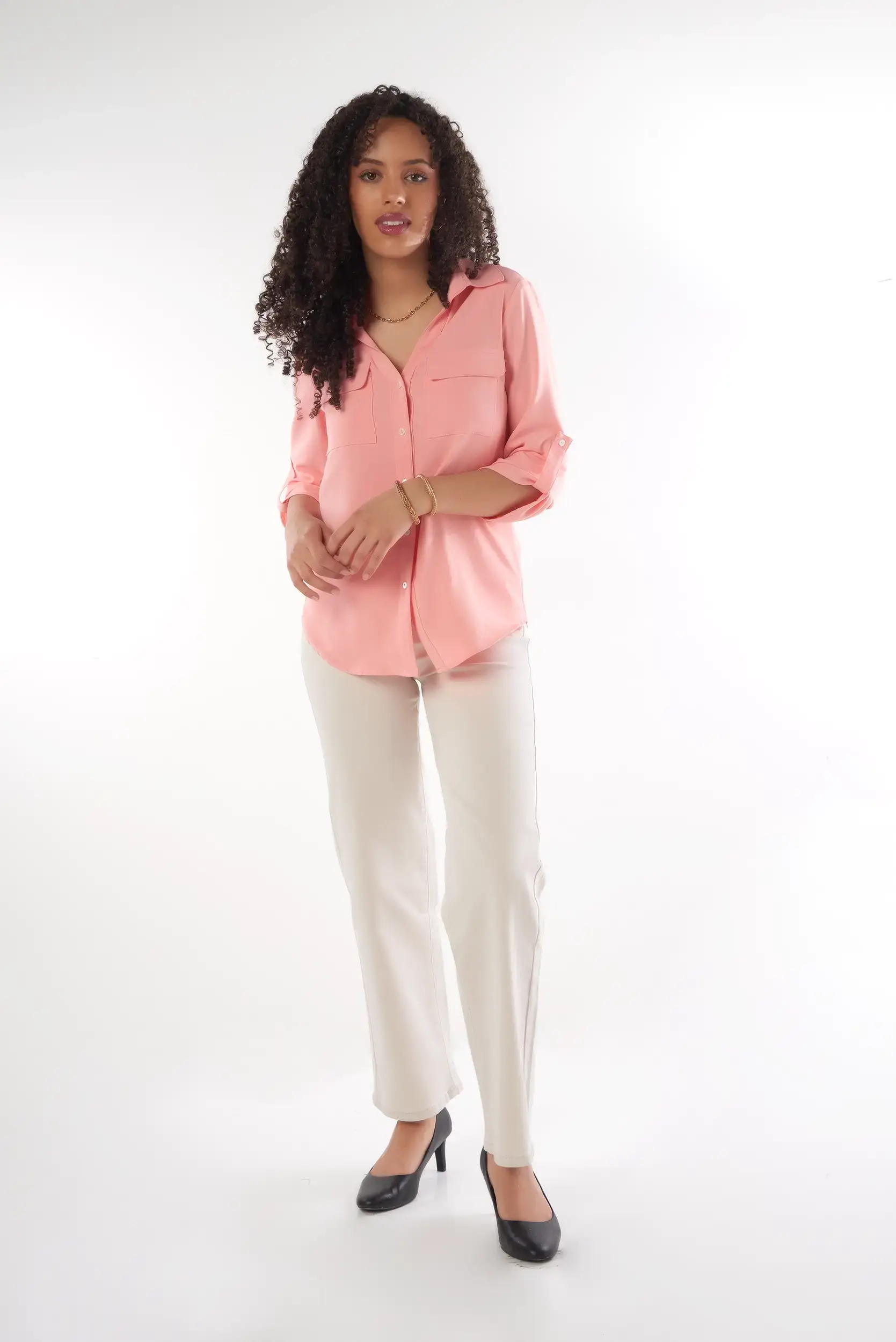 Blouse à Manches trois-quarts - PINOTSOLID2 - (R-B9) - Image 4