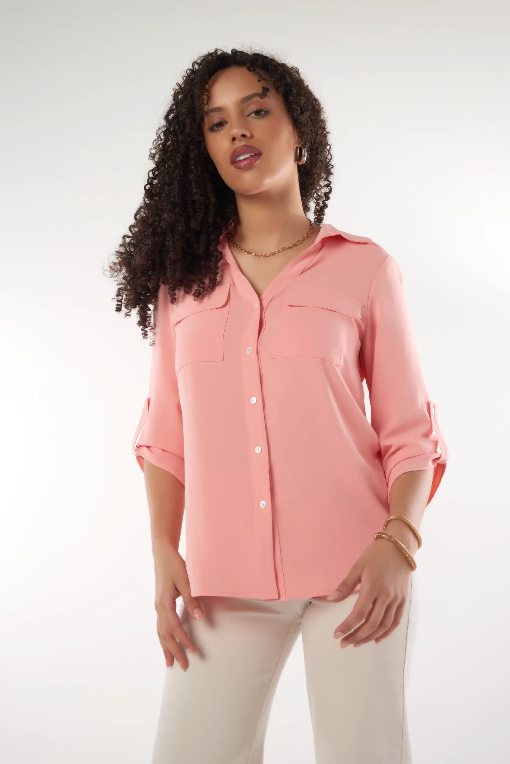 Blouse à Manches trois-quarts - PINOTSOLID2 - (R-B9) - Image 7