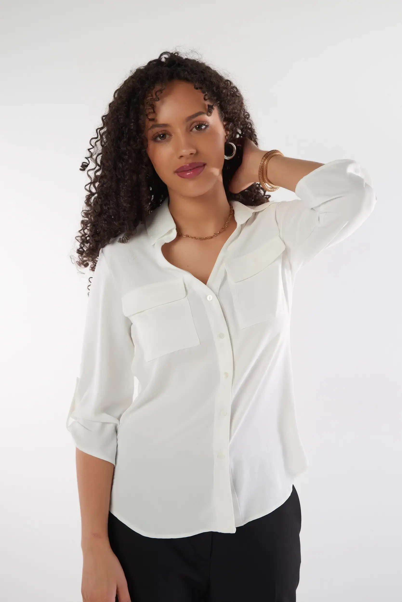 Blouse à Manches trois-quarts - PINOTSOLID2 - (R-B9) - Image 8