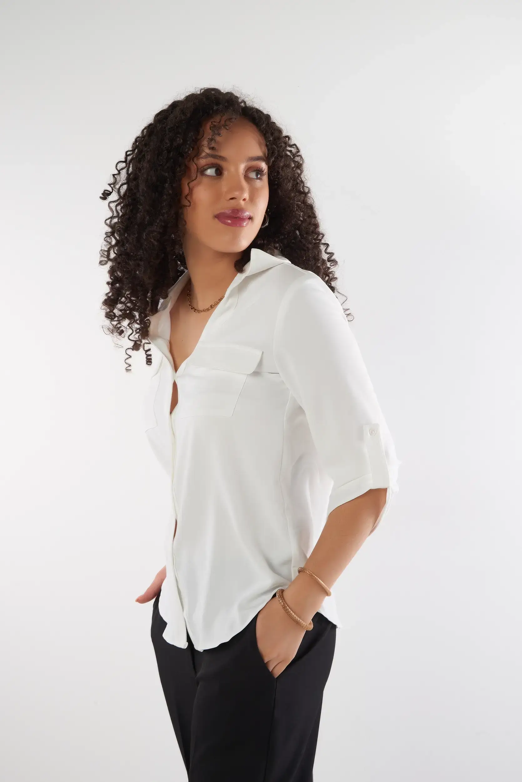 Blouse à Manches trois-quarts - PINOTSOLID2 - (R-B9) - Image 9