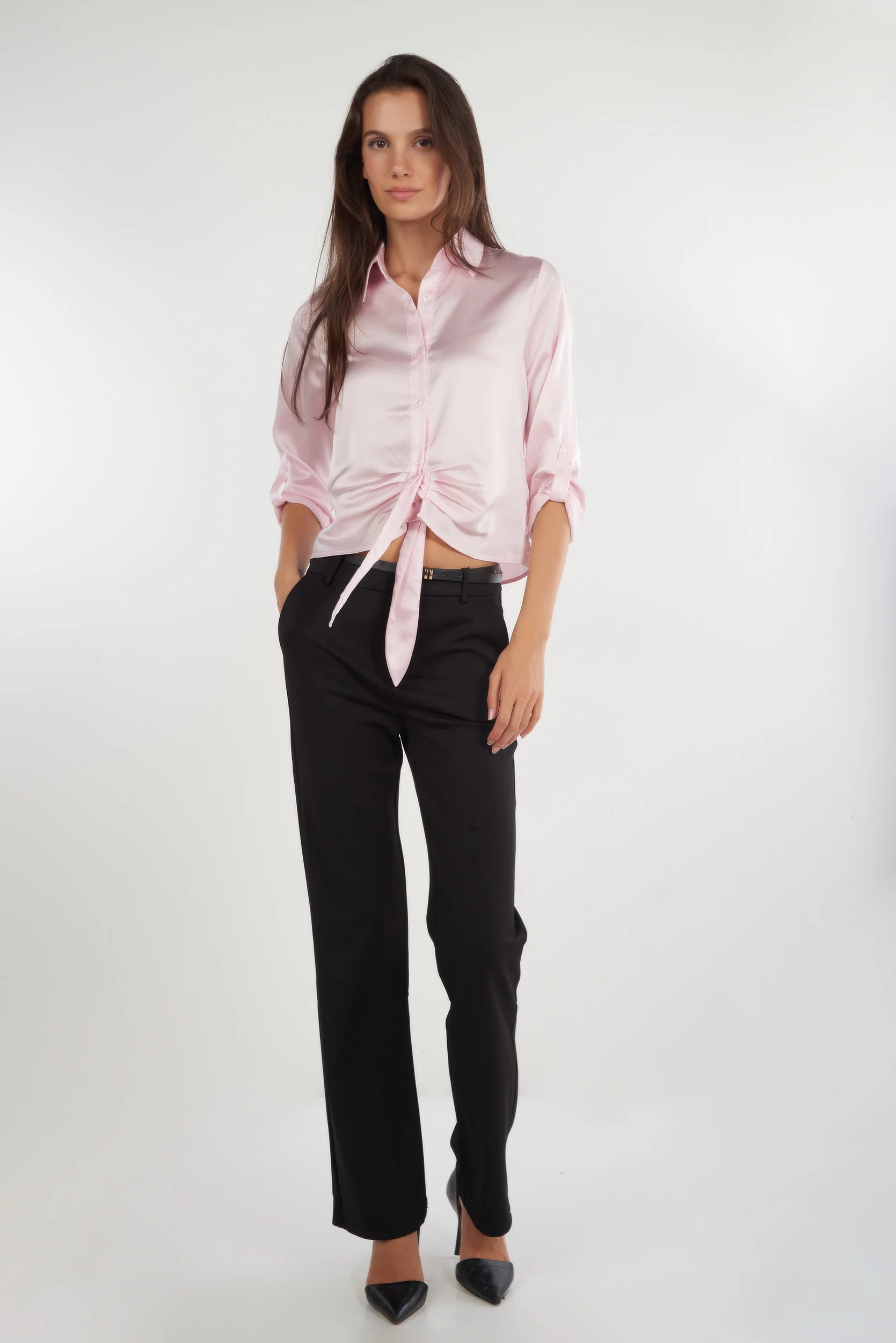 Blouse unie avec noeud - ARABELLEY2U - (E-B1) - Image 7