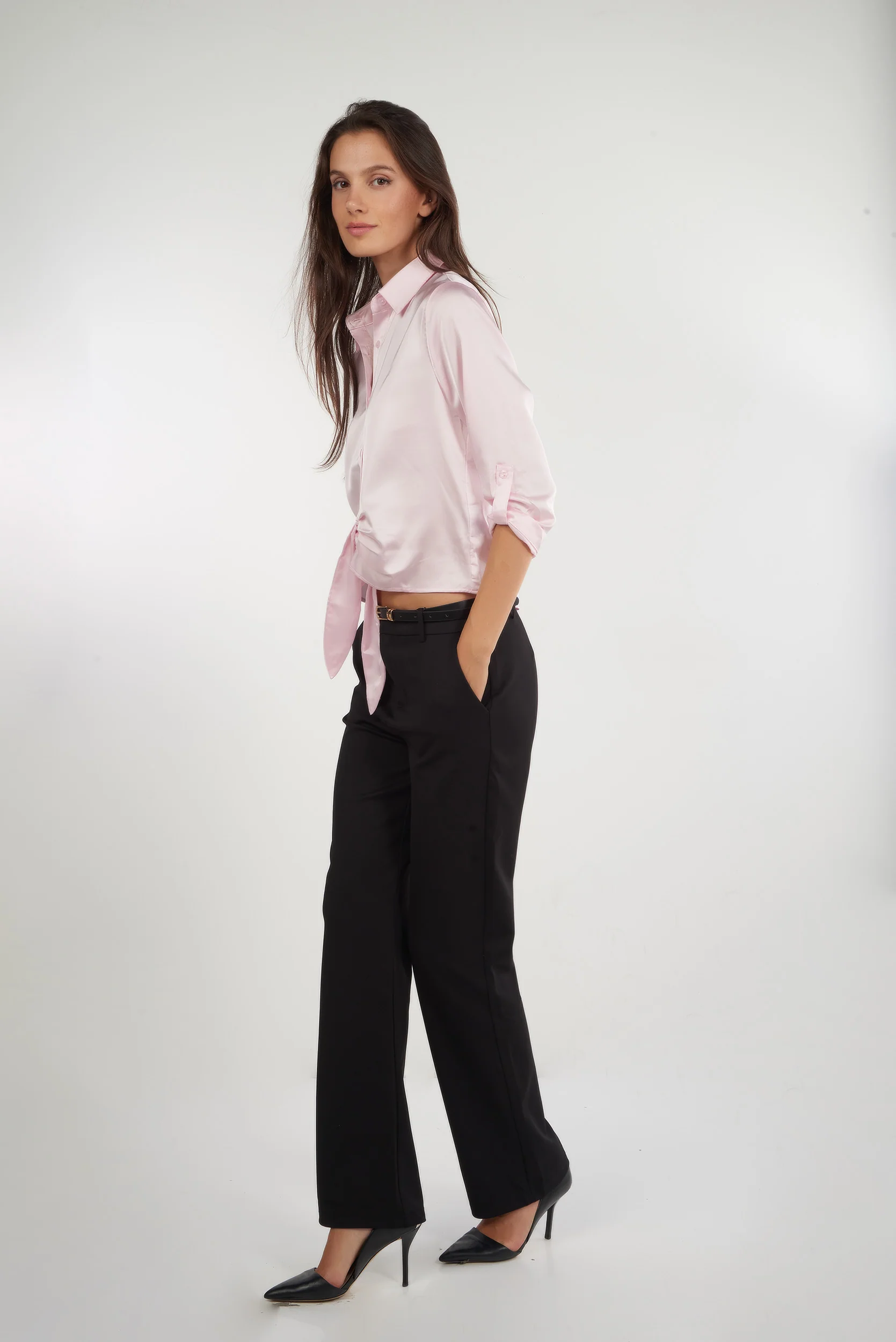 Blouse unie avec noeud - ARABELLEY2U - (E-B1) - Image 9