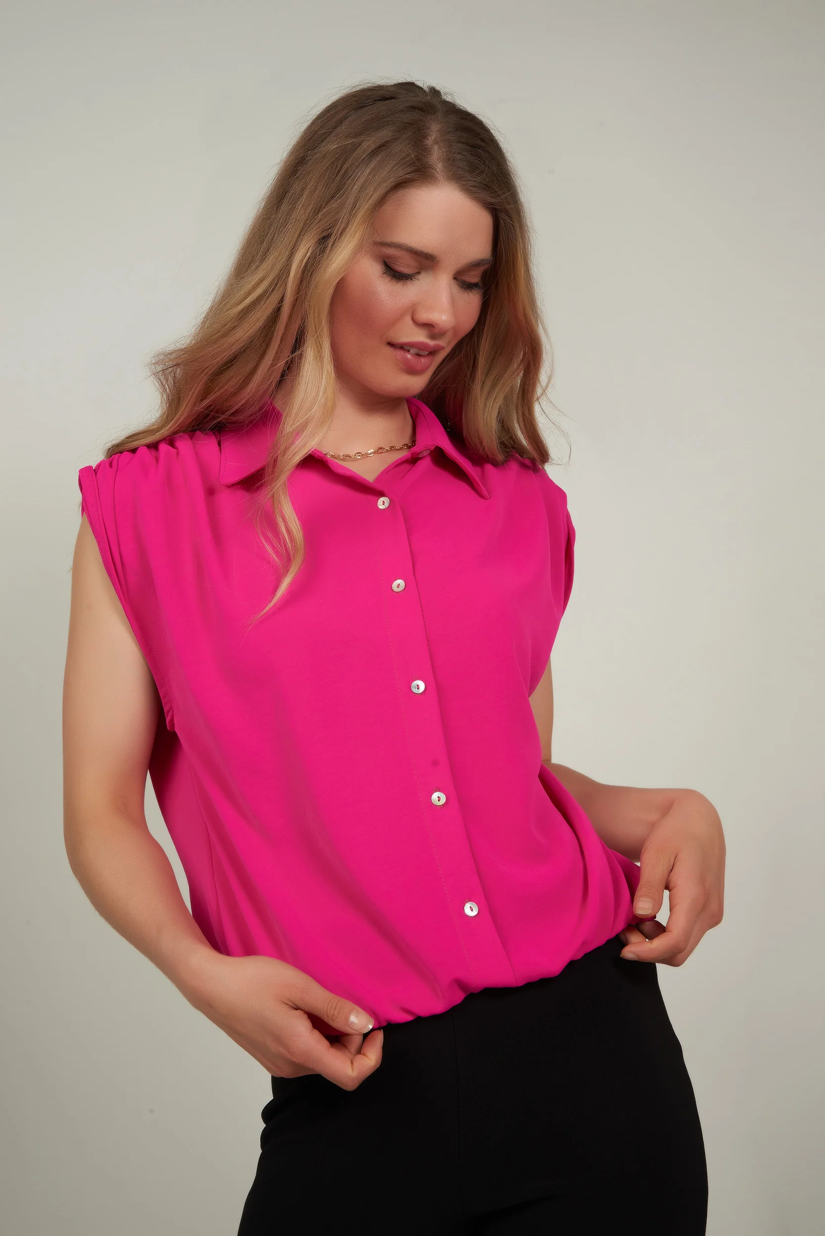 Blouse sans manches unie - ELEONORE2 - (R-B10) - Image 10