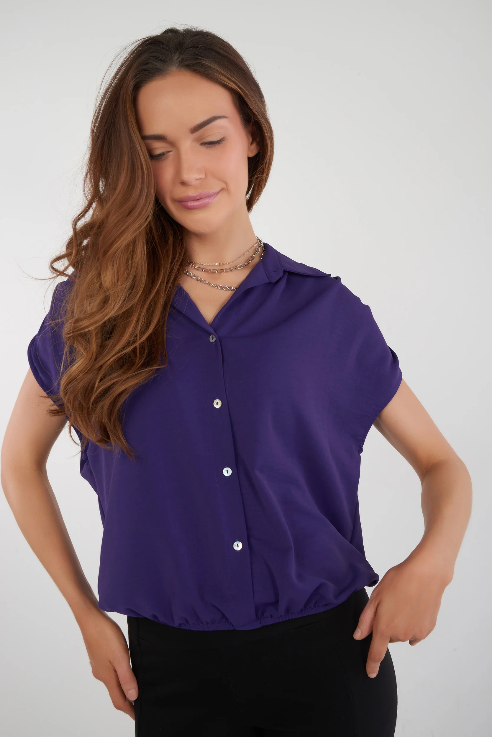Blouse sans manches unie - ELEONORE2 - (R-B10) - Image 14