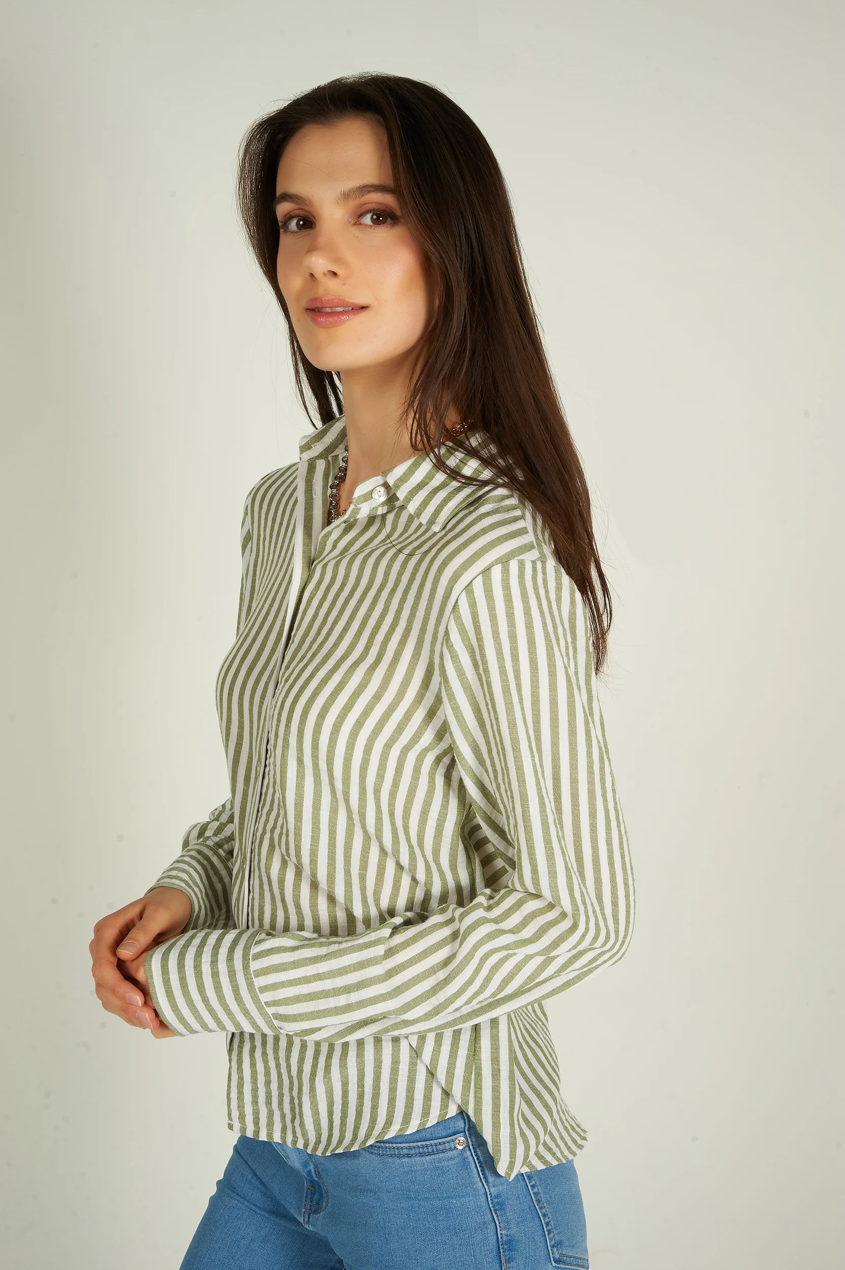 Blouse rayée à manches longues - GOLDY - (R-A19) - Image 10