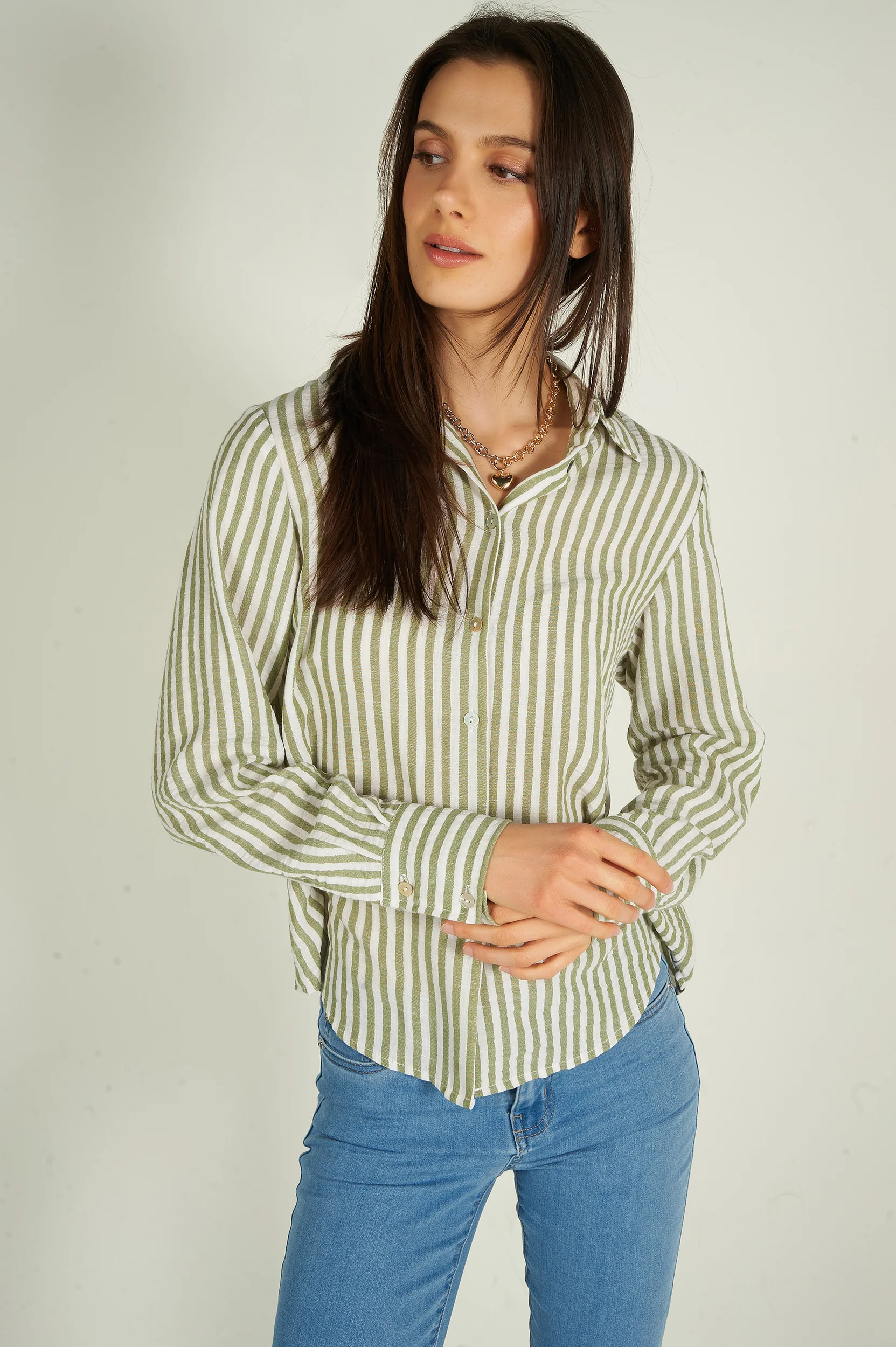 Blouse rayée à manches longues - GOLDY - (R-A19) - Image 11