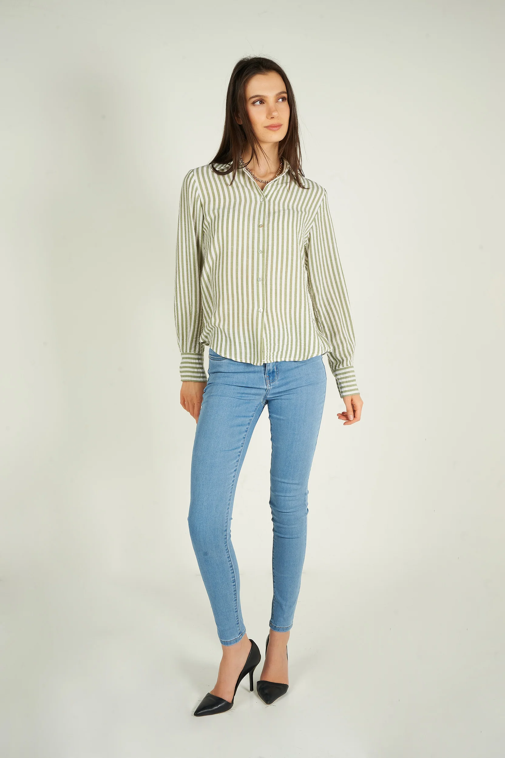 Blouse rayée à manches longues - GOLDY - (R-A19) - Image 12