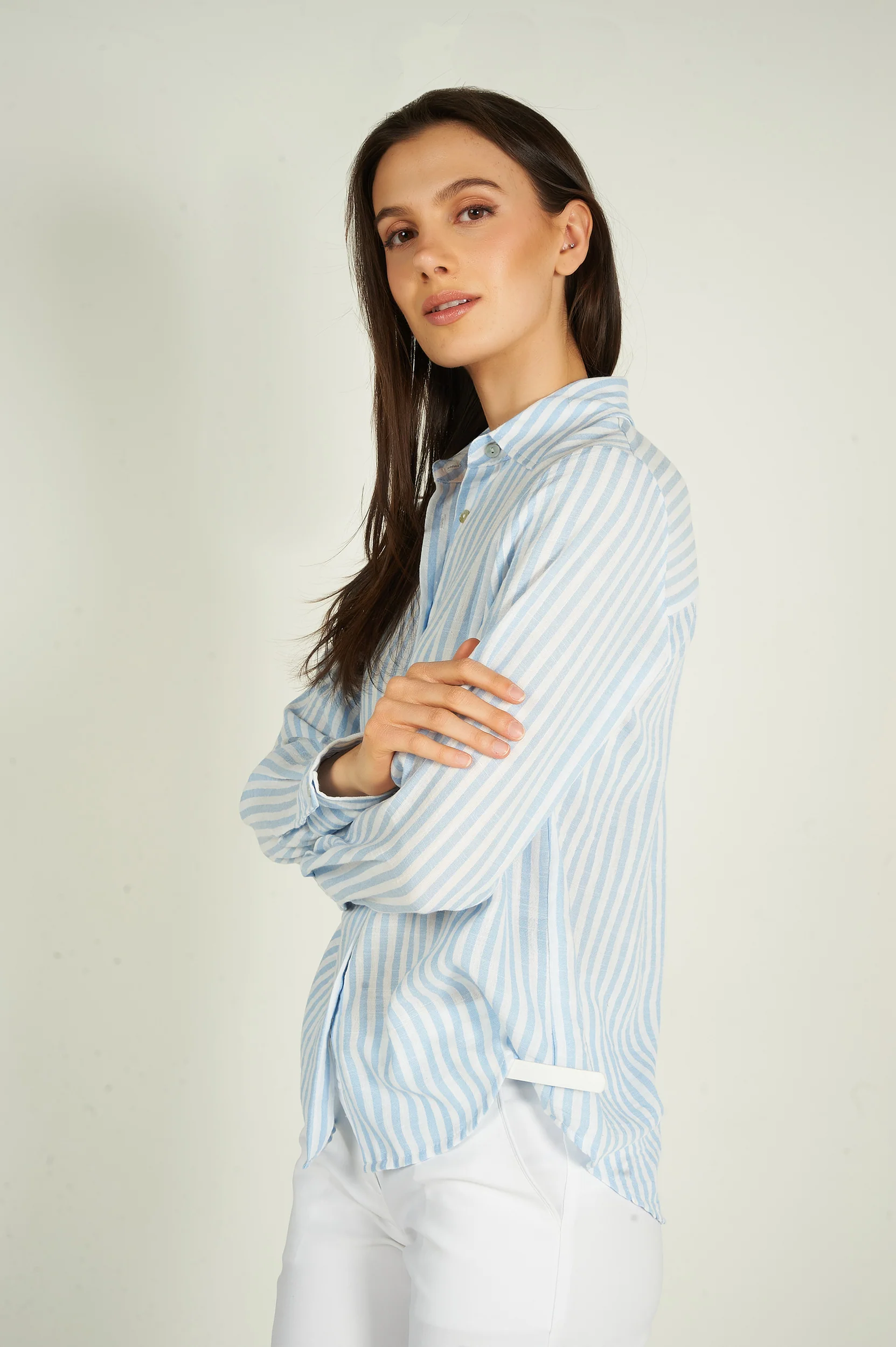 Blouse rayée à manches longues - GOLDY - (R-A19) - Image 3