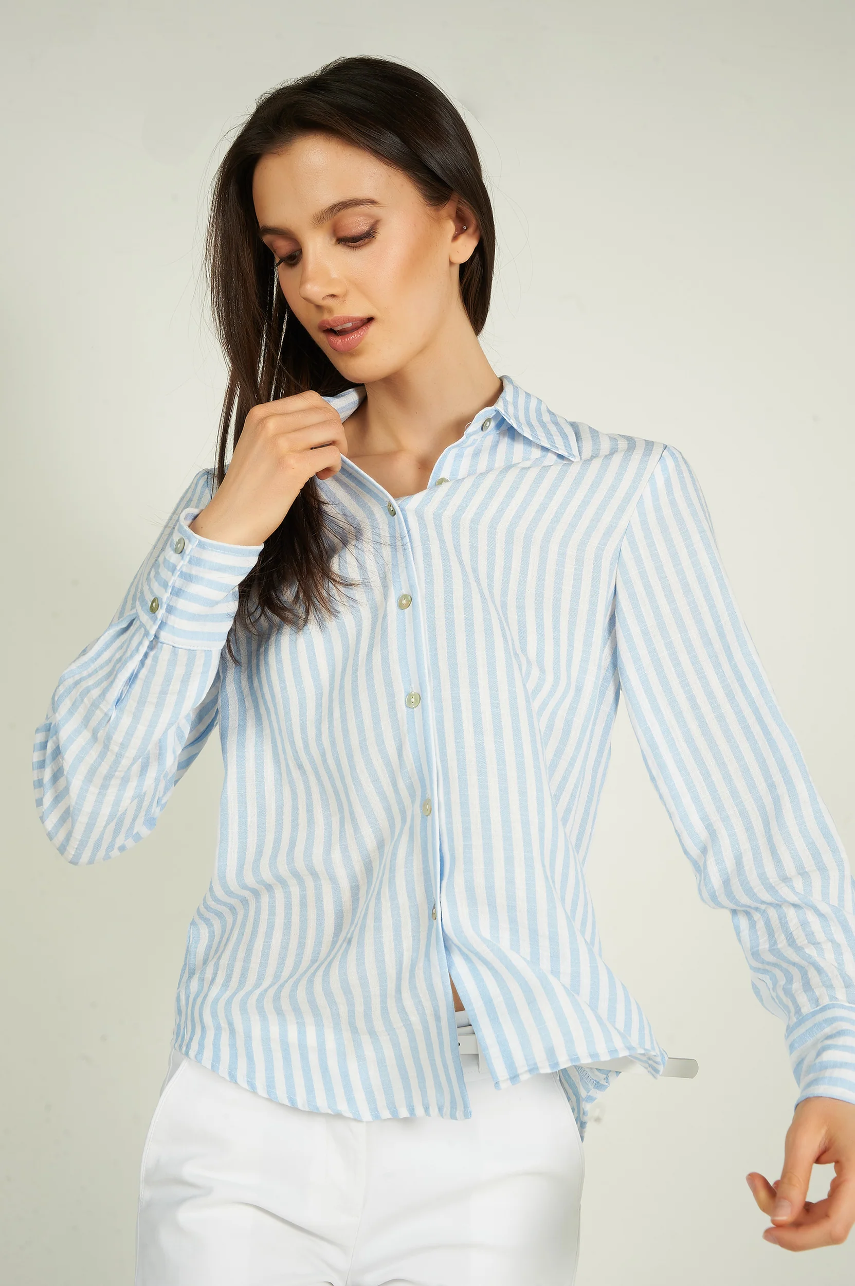 Blouse rayée à manches longues - GOLDY - (R-A19) - Image 4