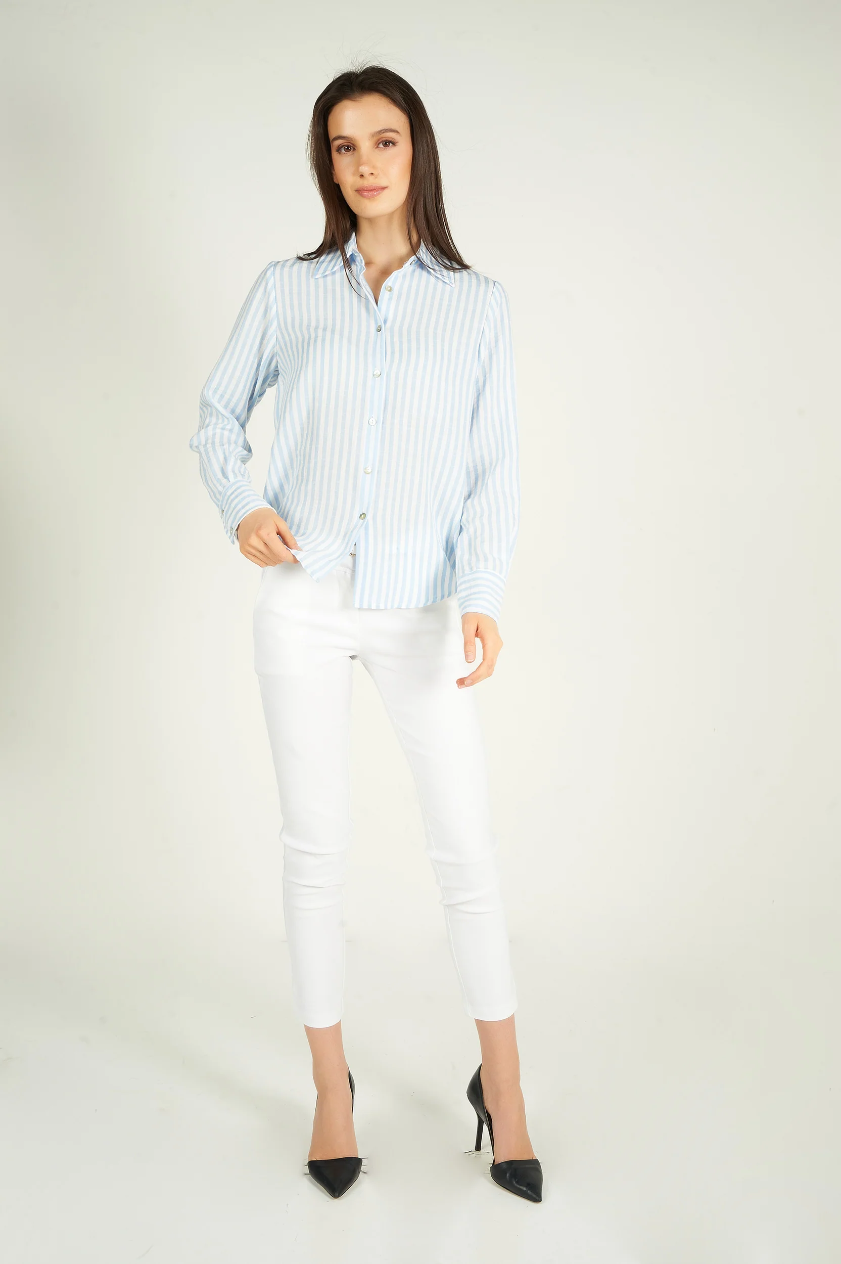 Blouse rayée à manches longues - GOLDY - (R-A19) - Image 5