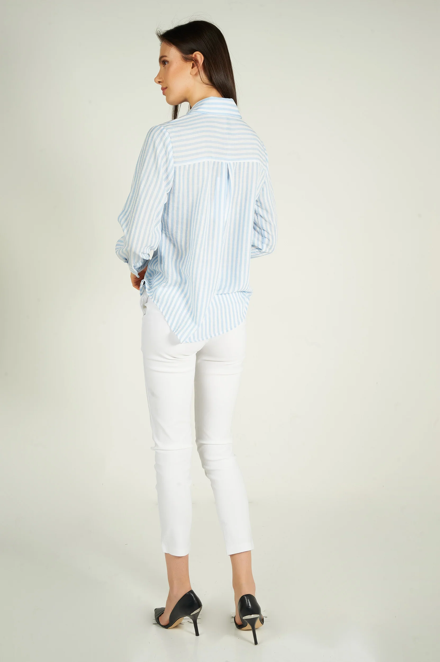 Blouse rayée à manches longues - GOLDY - (R-A19) - Image 6