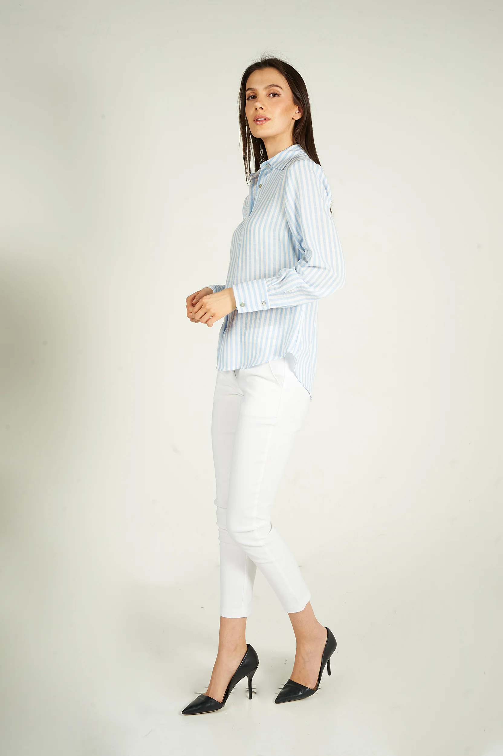 Blouse rayée à manches longues - GOLDY - (R-A19) - Image 7