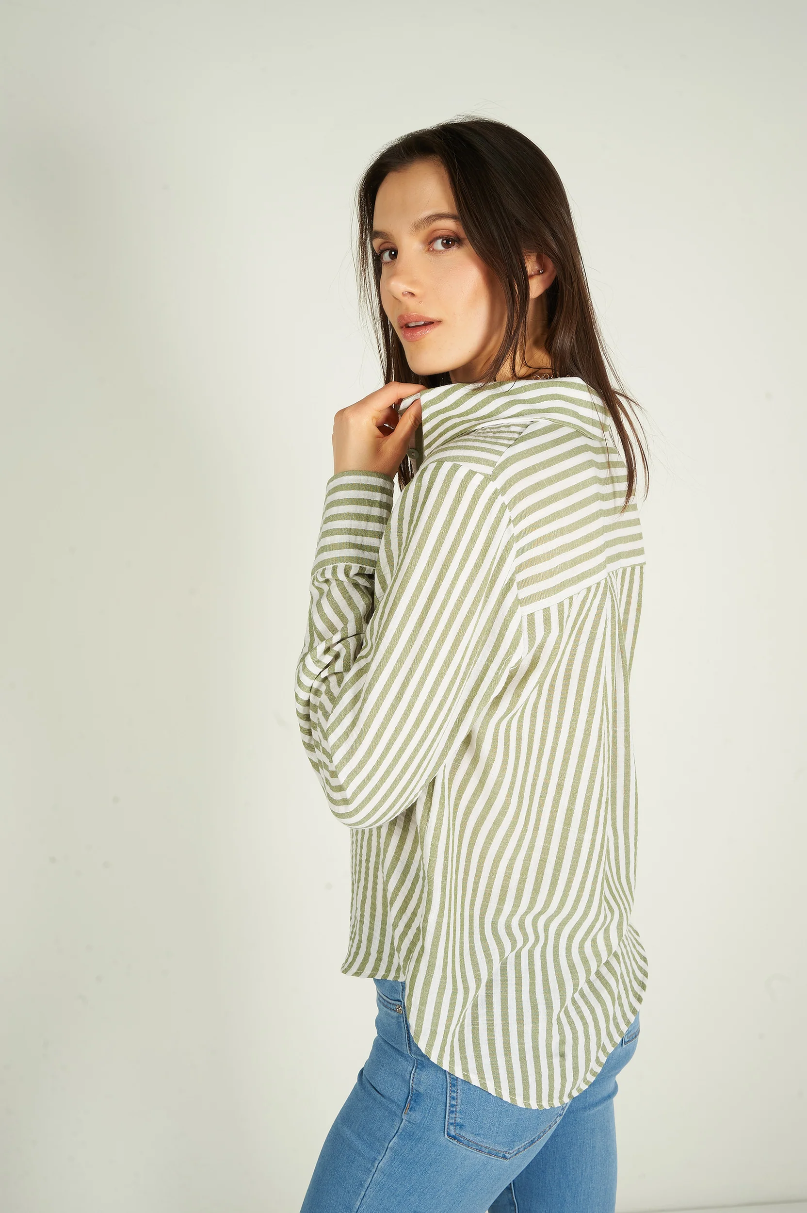 Blouse rayée à manches longues - GOLDY - (R-A19) - Image 9