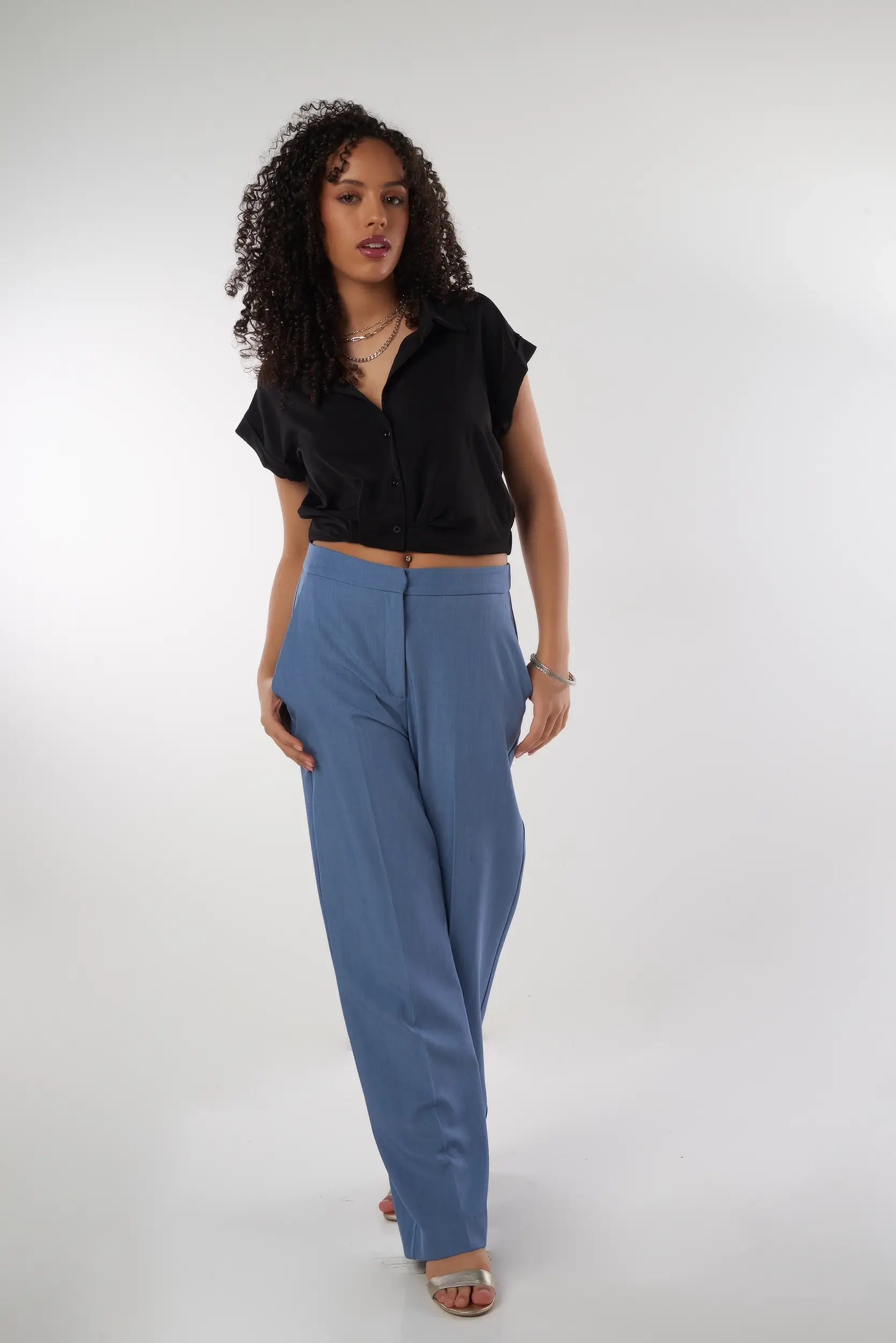 Blouse avec bande élastique à la taille - IT92518H - (E-A8) - Image 12
