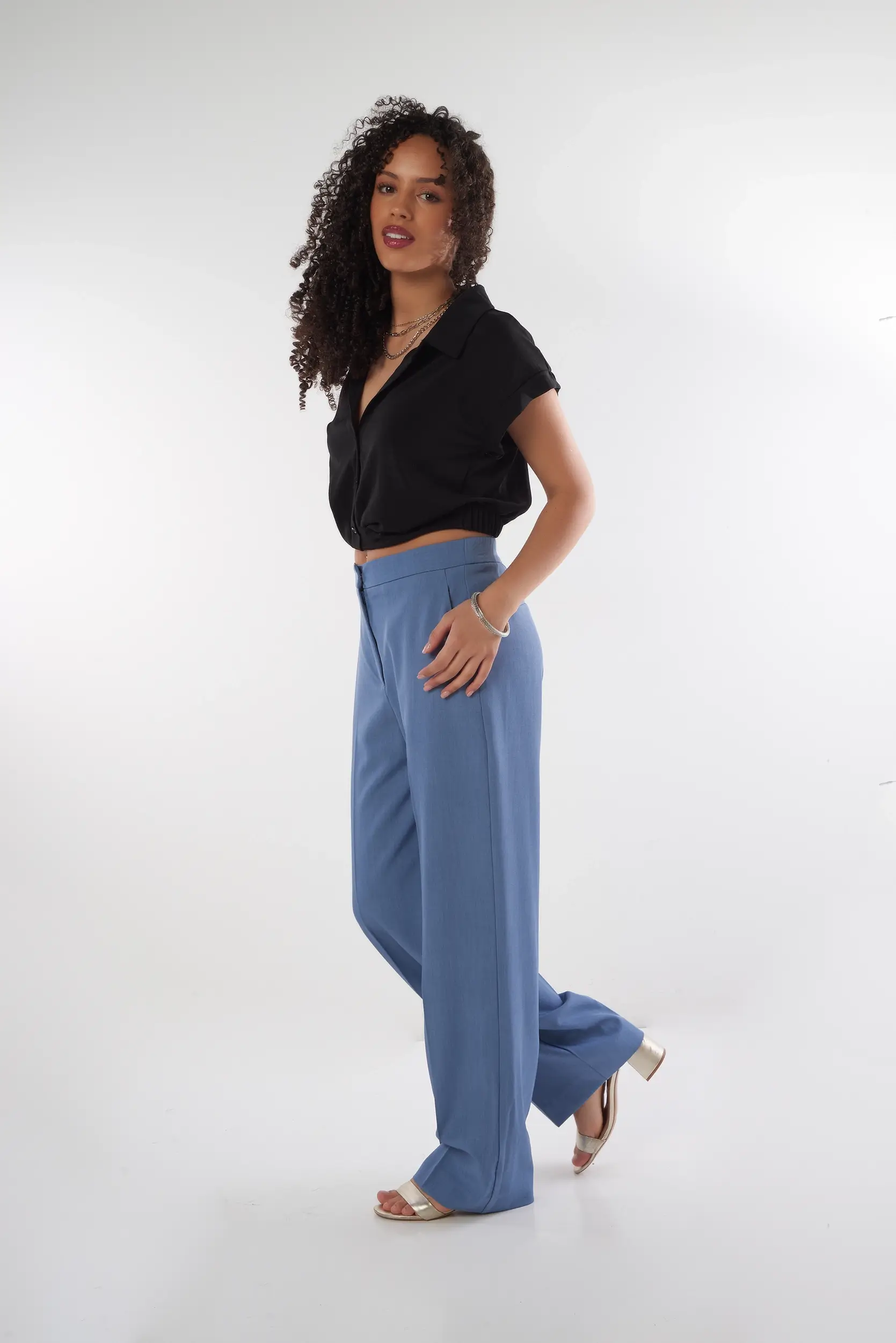 Blouse avec bande élastique à la taille - IT92518H - (E-A8) - Image 13