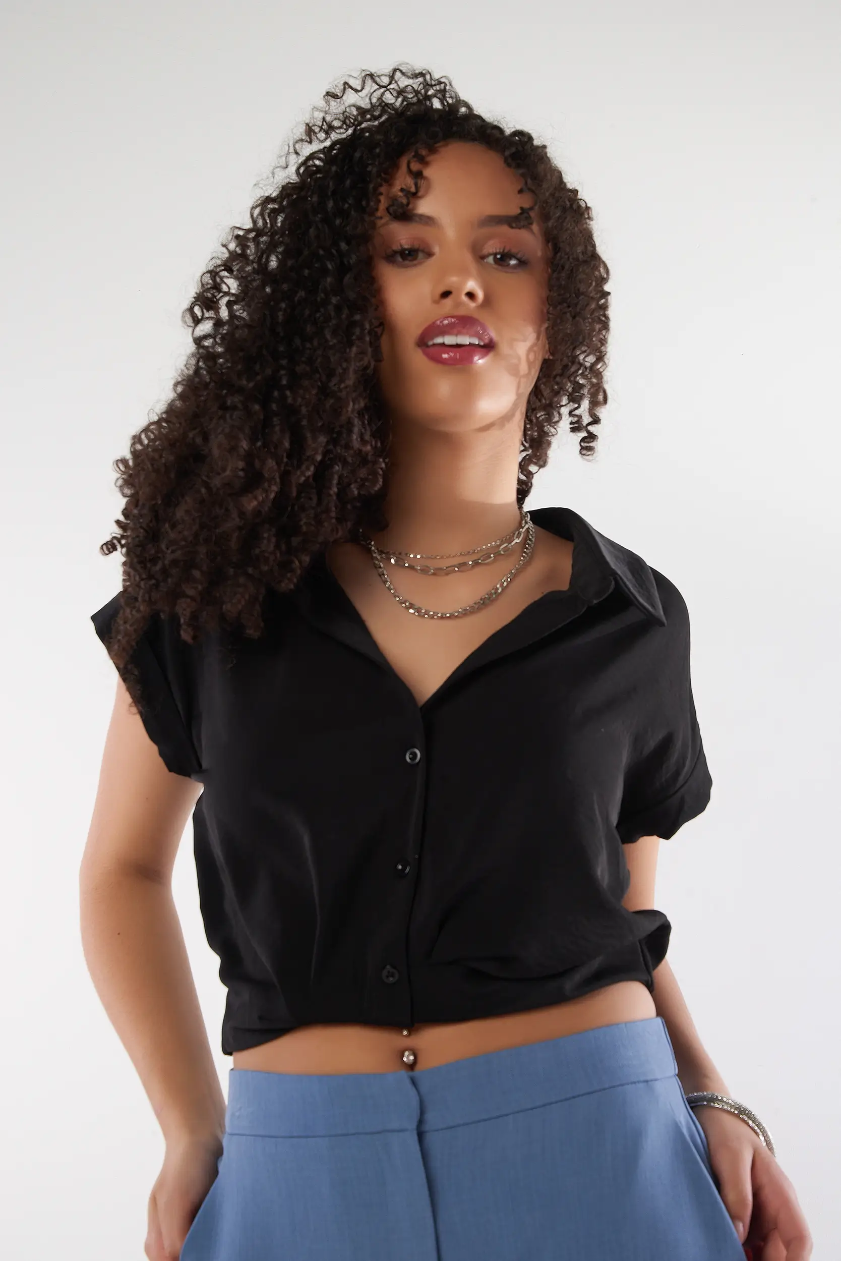 Blouse avec bande élastique à la taille - IT92518H - (E-A8) - Image 15