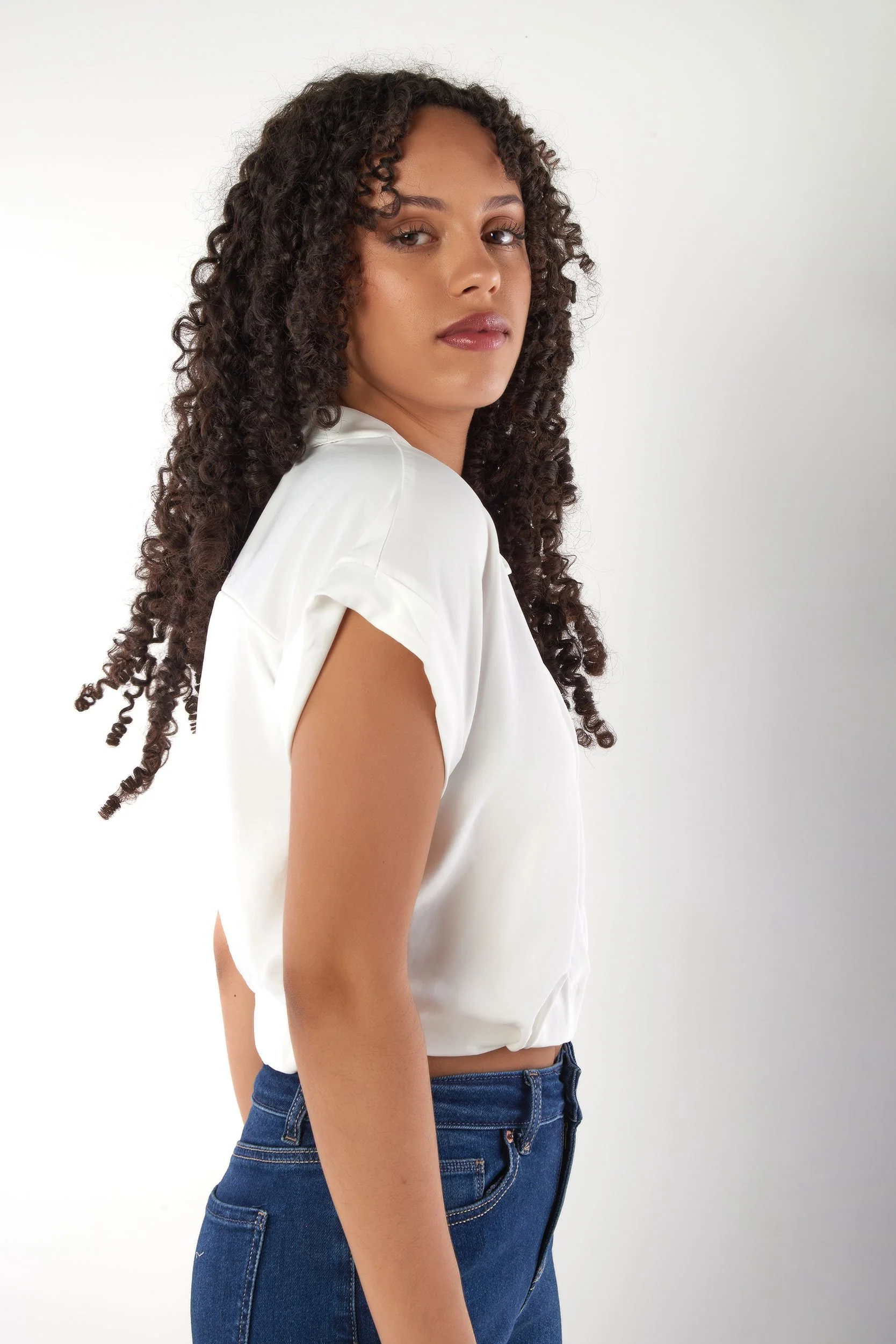 Blouse avec bande élastique à la taille - IT92518H - (E-A8) - Image 3