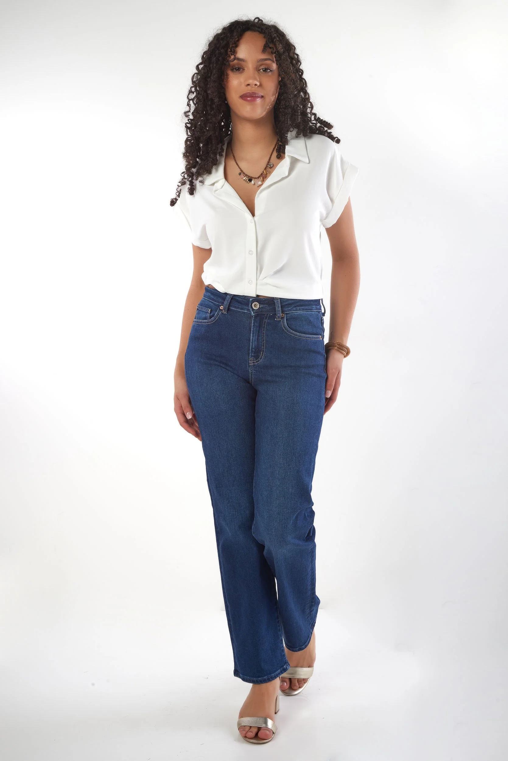 Blouse avec bande élastique à la taille - IT92518H - (E-A8) - Image 4