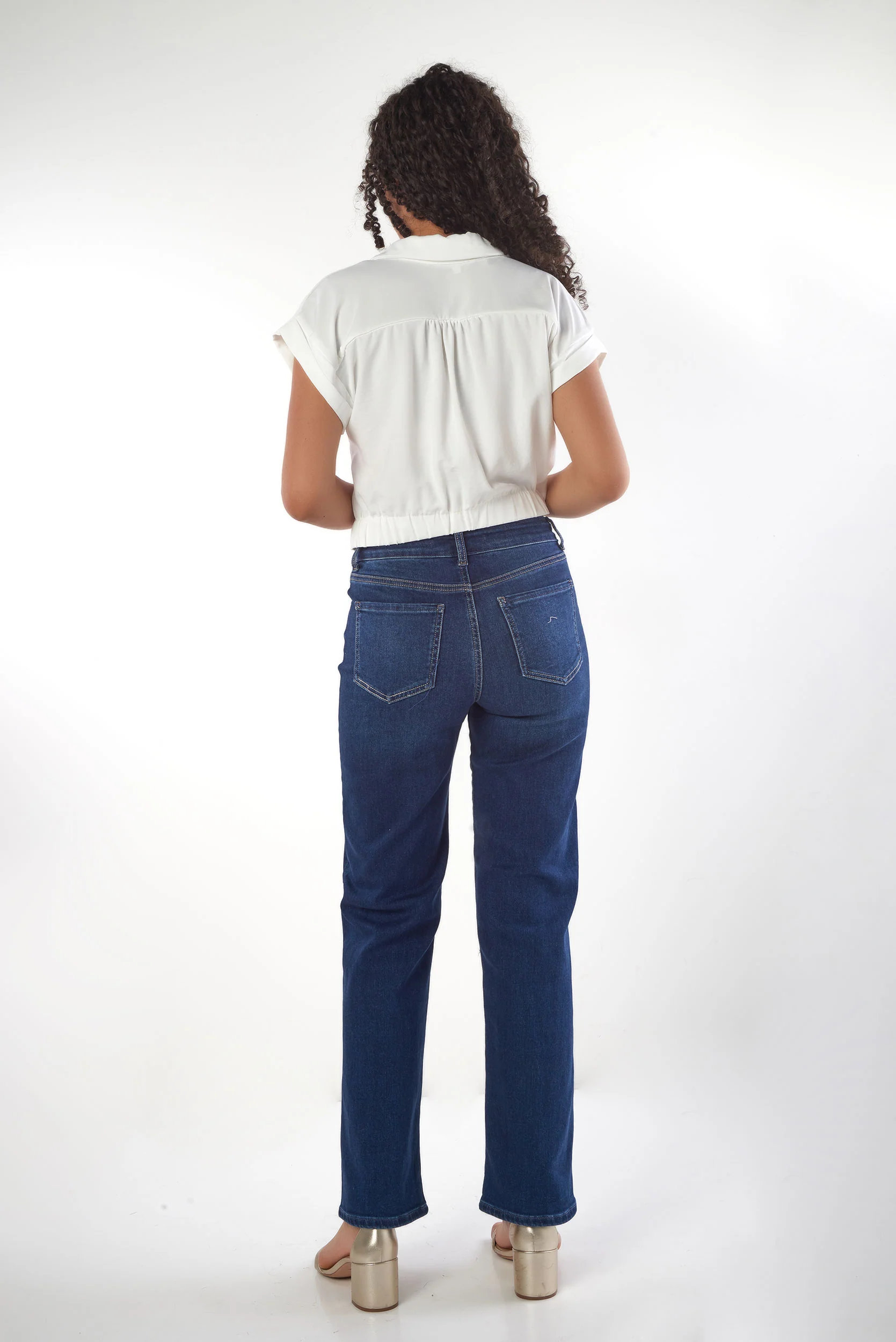 Blouse avec bande élastique à la taille - IT92518H - (E-A8) - Image 6