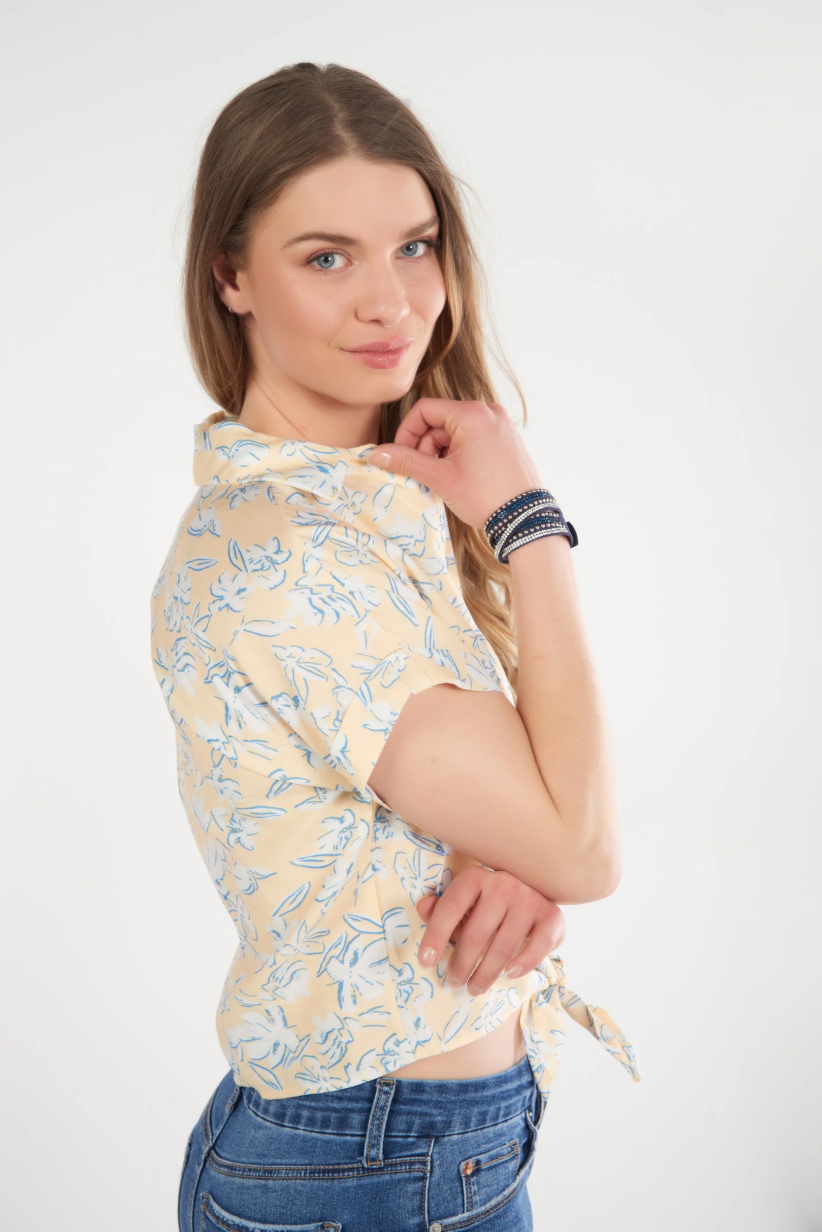 Blouse fleurie à manches courtes - ELISHA-CI - (E-A6) - Image 3