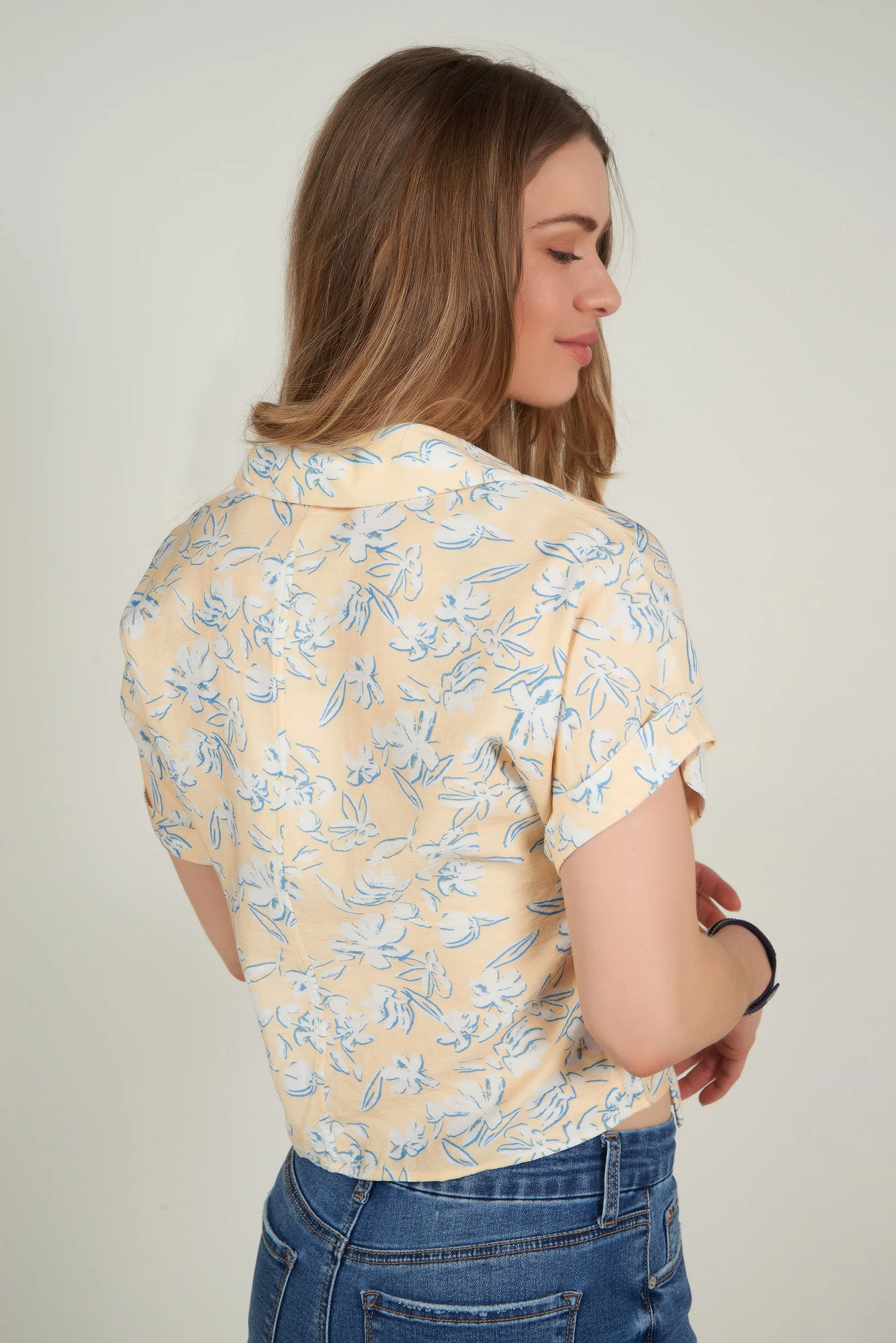 Blouse fleurie à manches courtes - ELISHA-CI - (E-A6) - Image 4