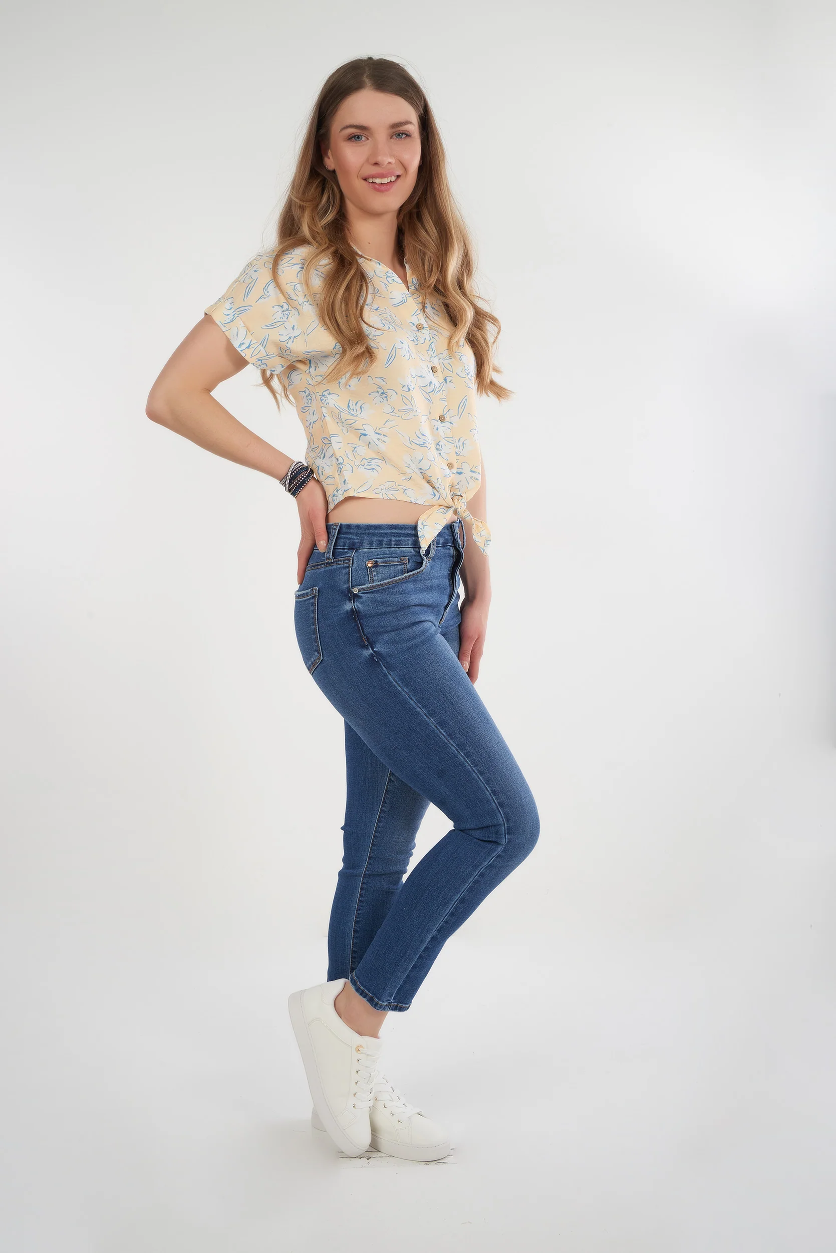 Blouse fleurie à manches courtes - ELISHA-CI - (E-A6) - Image 6