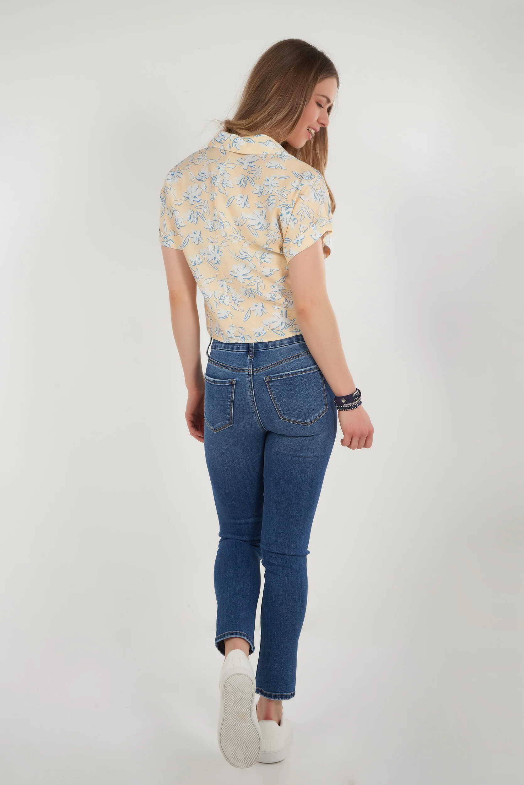 Blouse fleurie à manches courtes - ELISHA-CI - (E-A6) - Image 7