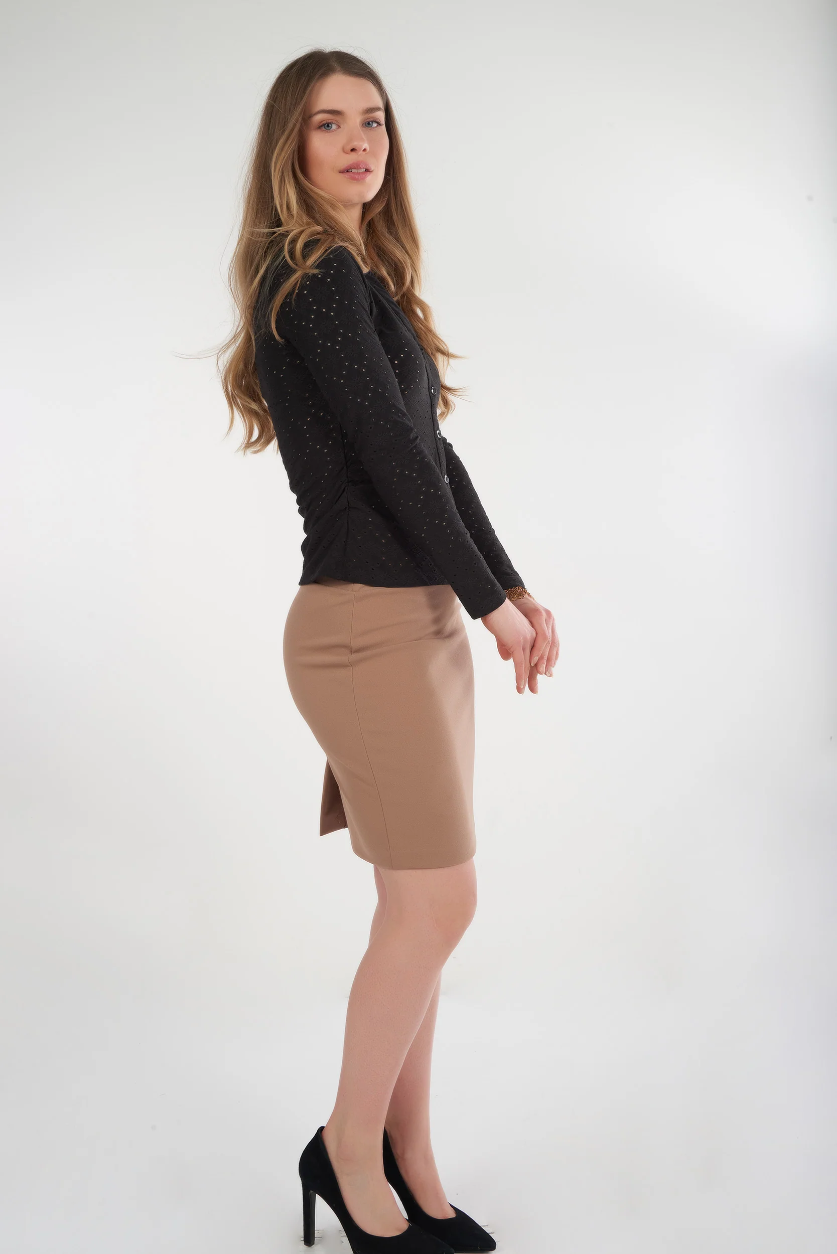 Blouse en Dentelle au Col V - LEONCIA-SZ1 - (E-B1) - Image 5
