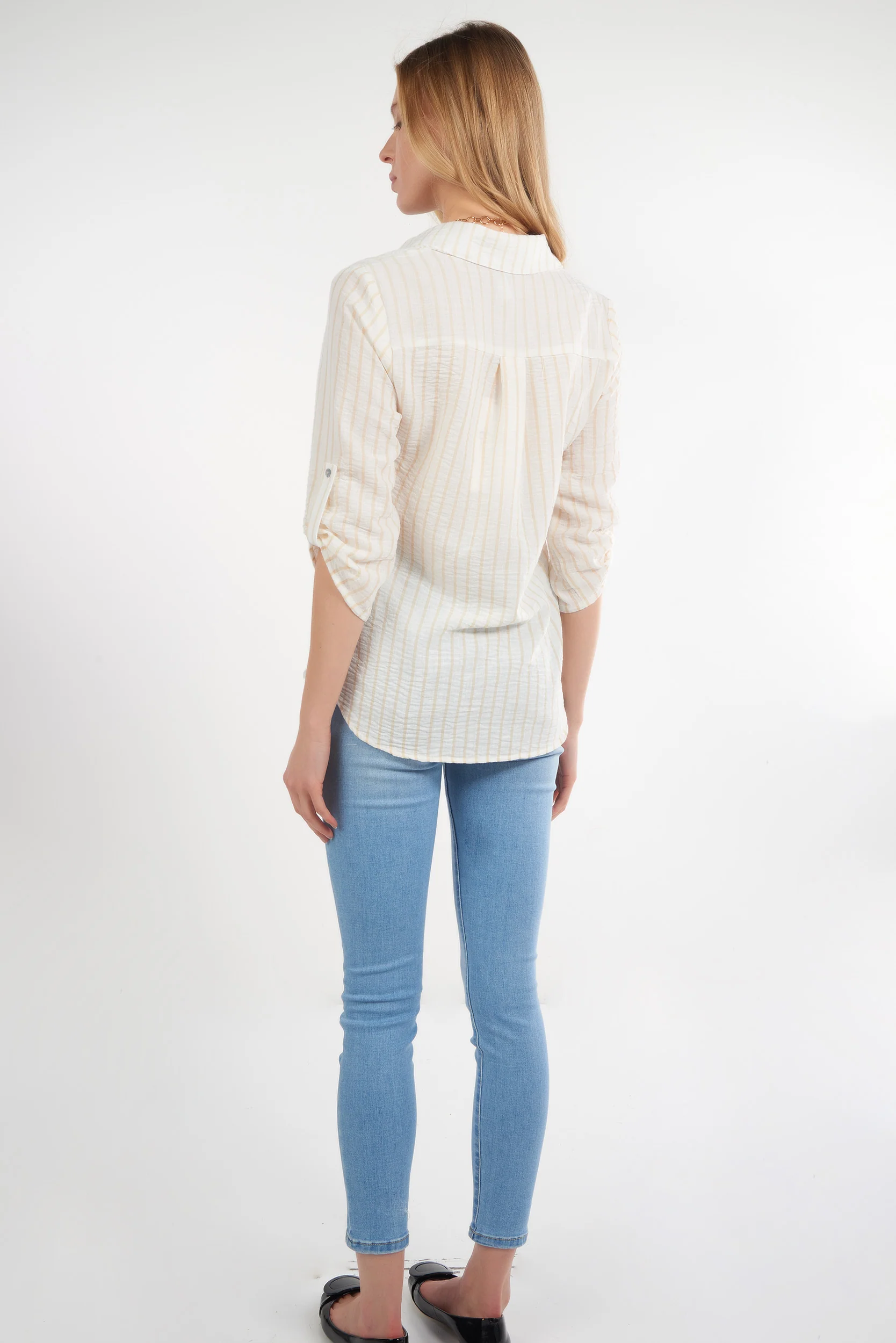 Blouse rayée à manches trois-quarts - PINGA-3 - (R-A19) - Image 13