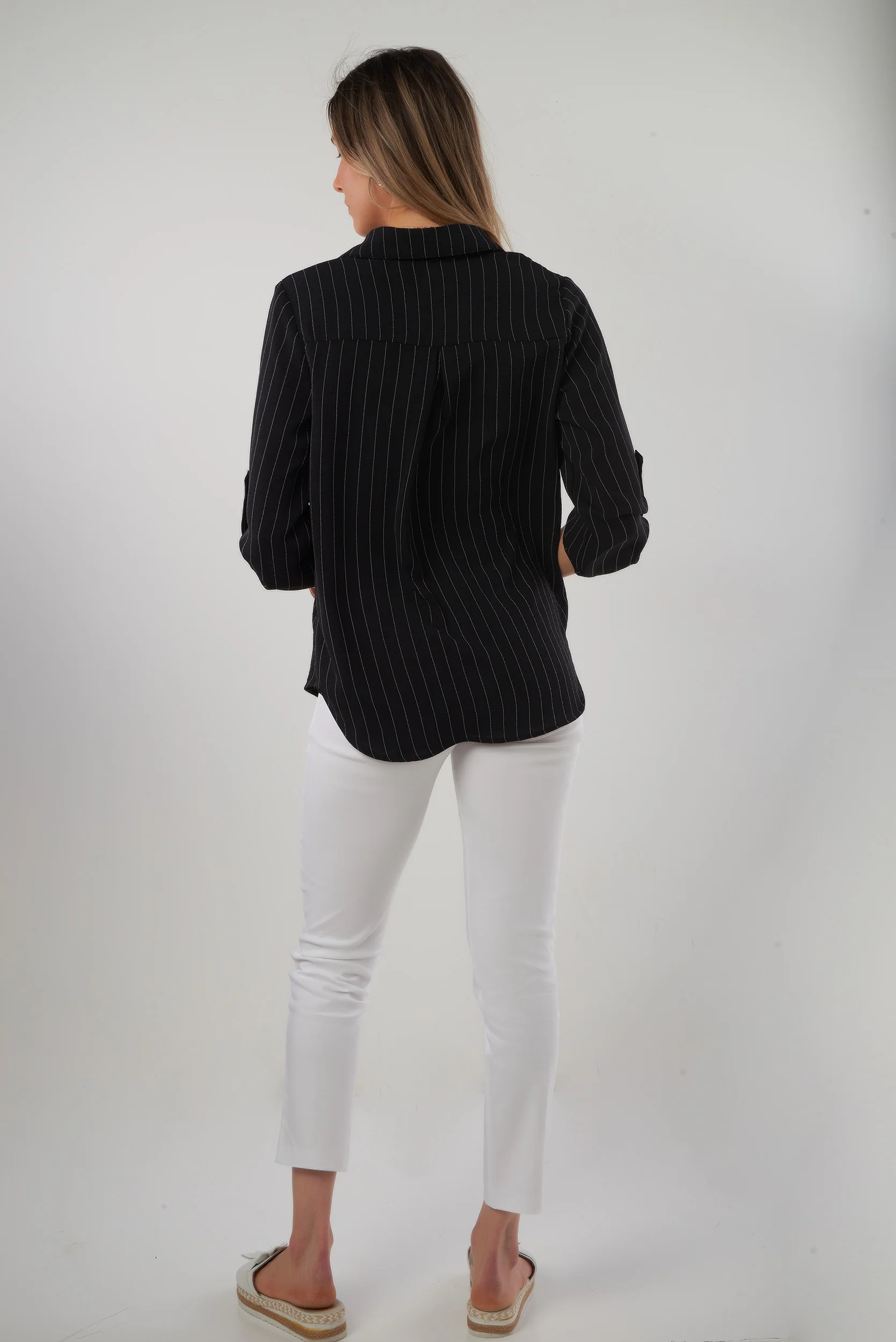 Blouse rayée à manches trois-quarts - PINOT-808 - (R-A7) - Image 13