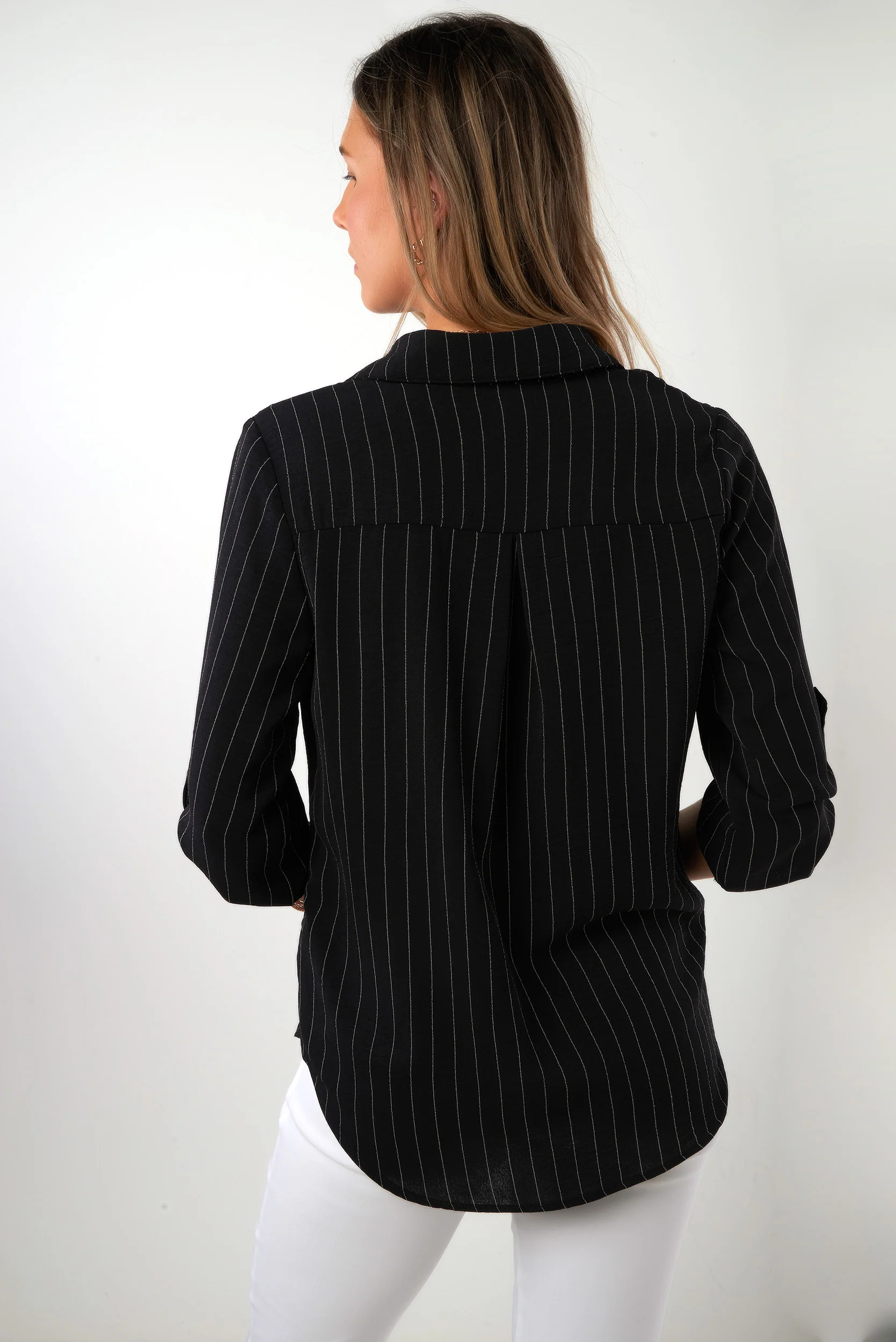 Blouse rayée à manches trois-quarts - PINOT-808 - (R-A7) - Image 9