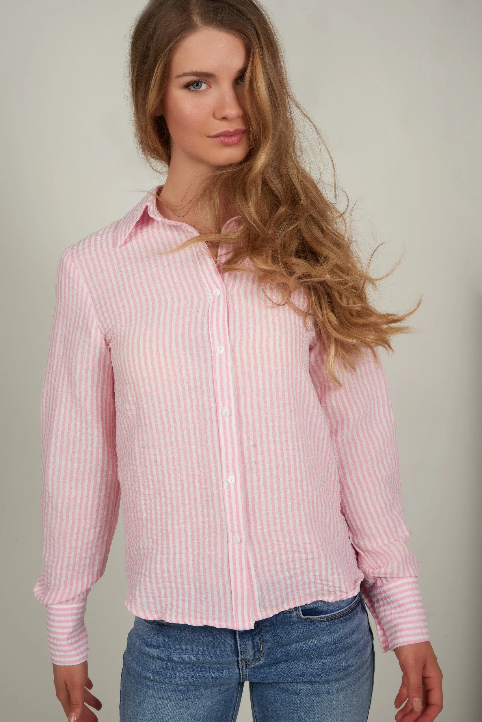 Blouse rayée - GOLDY-Y2 - (R-B9) - Image 10