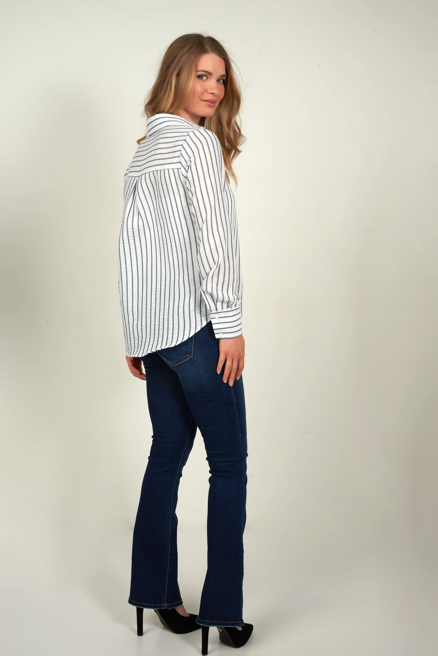 Blouse rayée - GOLDY-Y2 - (R-B9) - Image 5