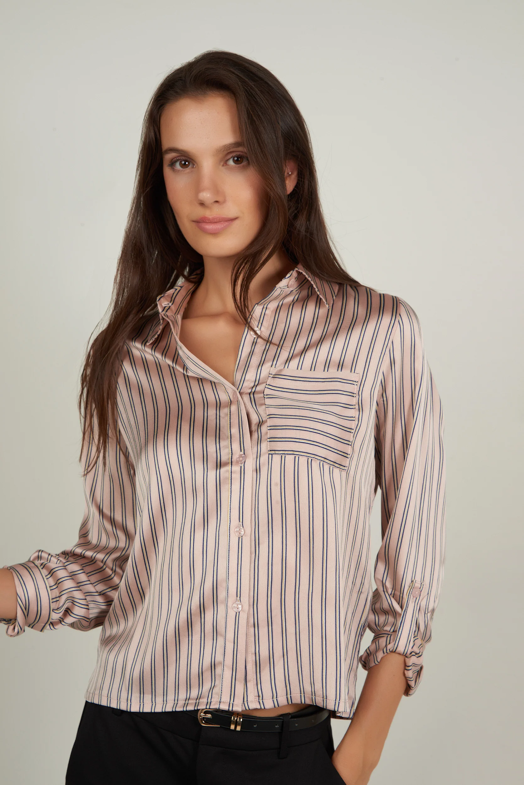 Blouse rayée à manches longues - LARABEL - (E-B2)