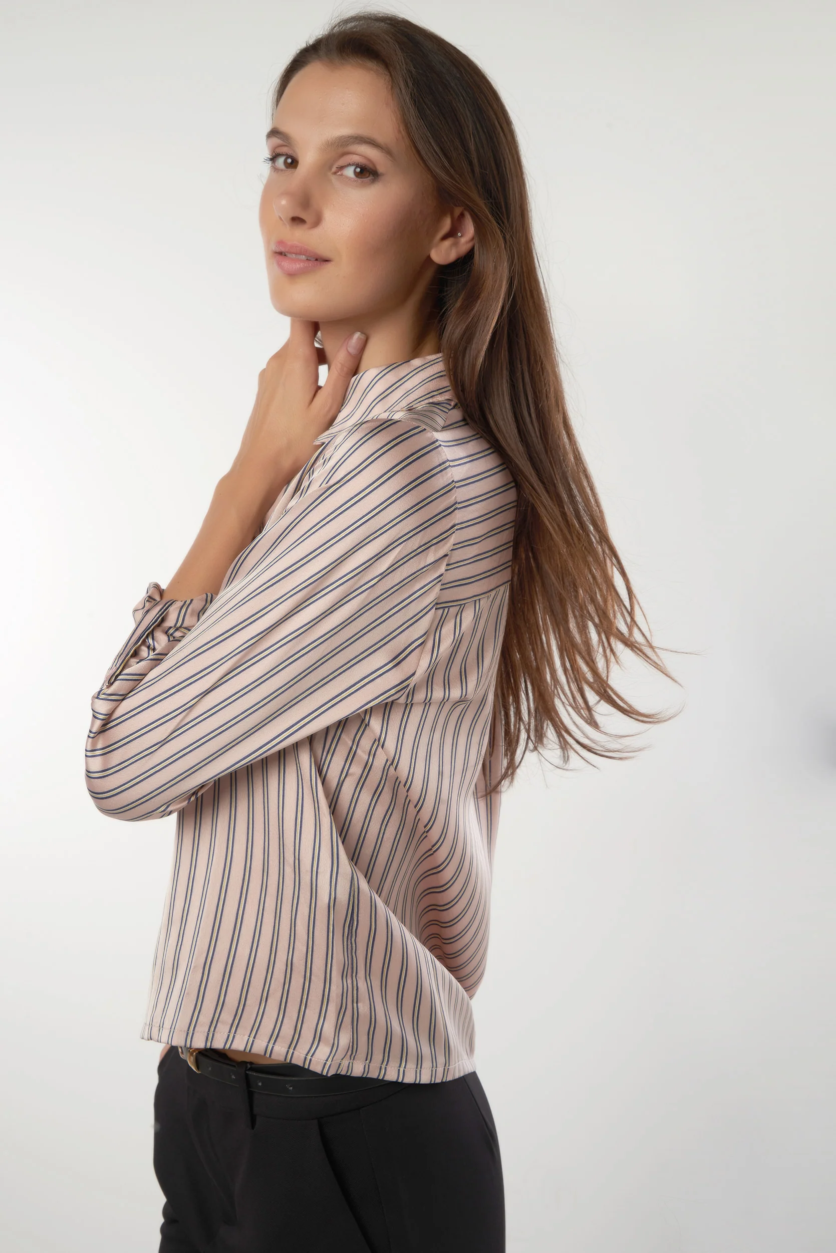 Blouse rayée à manches longues - LARABEL - (E-B2) - Image 3