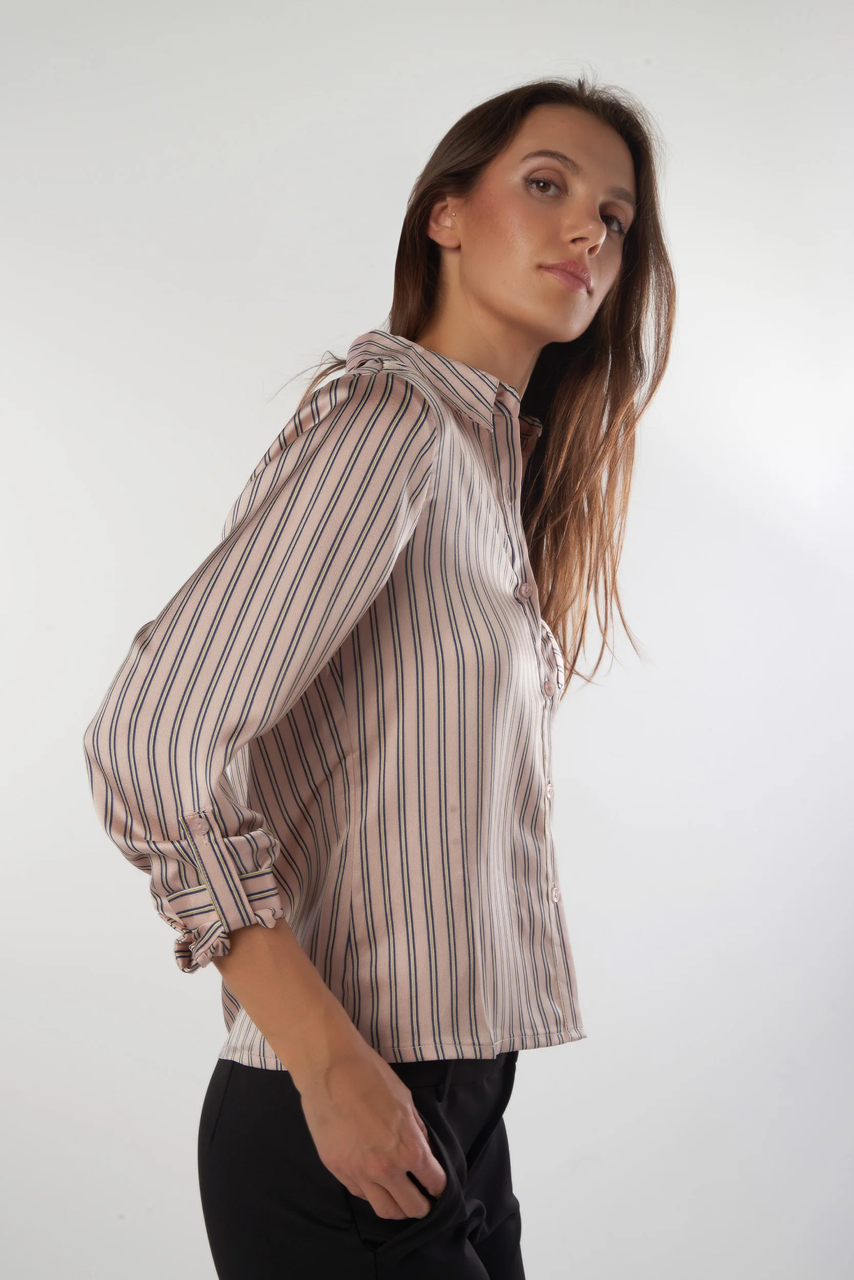 Blouse rayée à manches longues - LARABEL - (E-B2) - Image 5