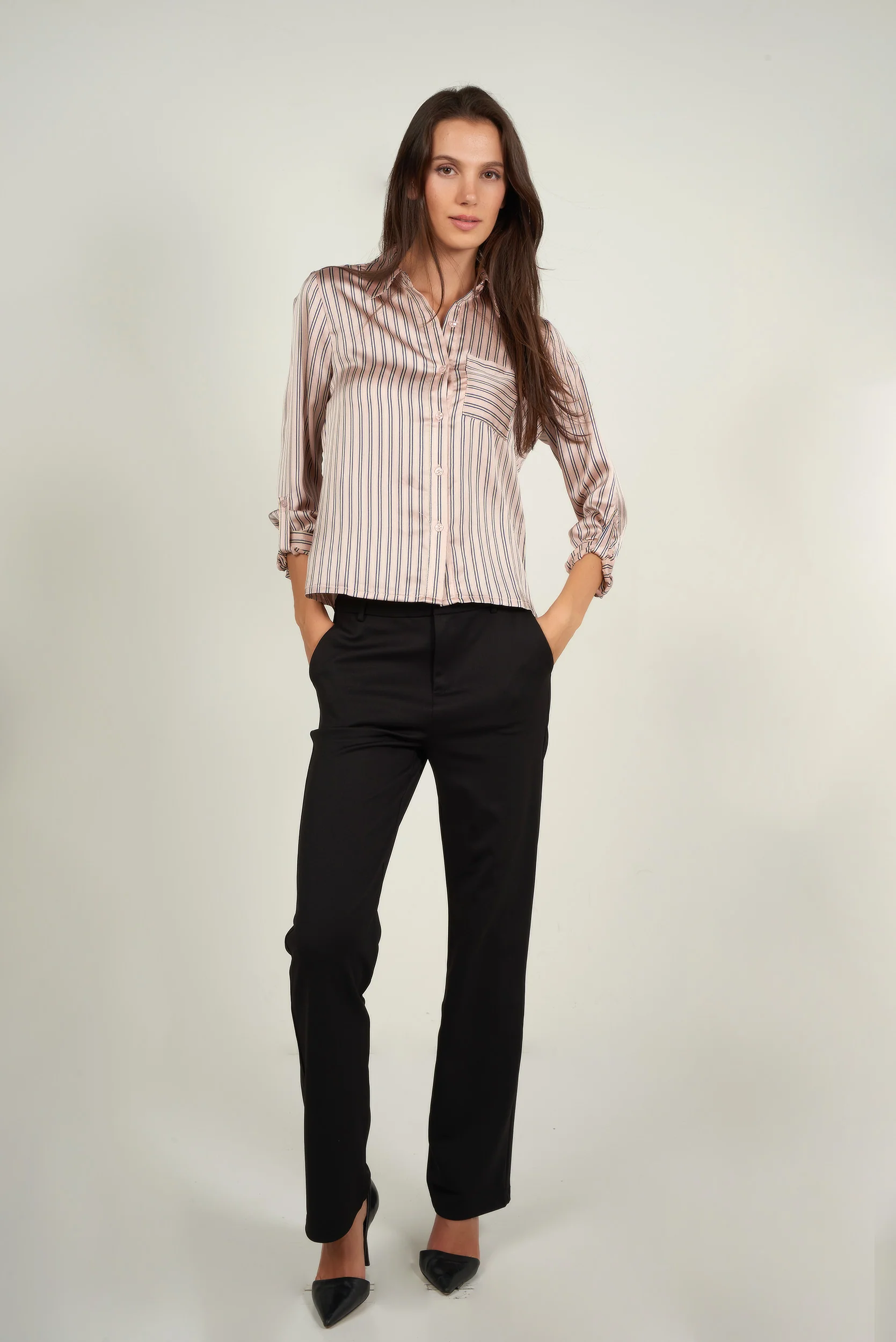 Blouse rayée à manches longues - LARABEL - (E-B2) - Image 6