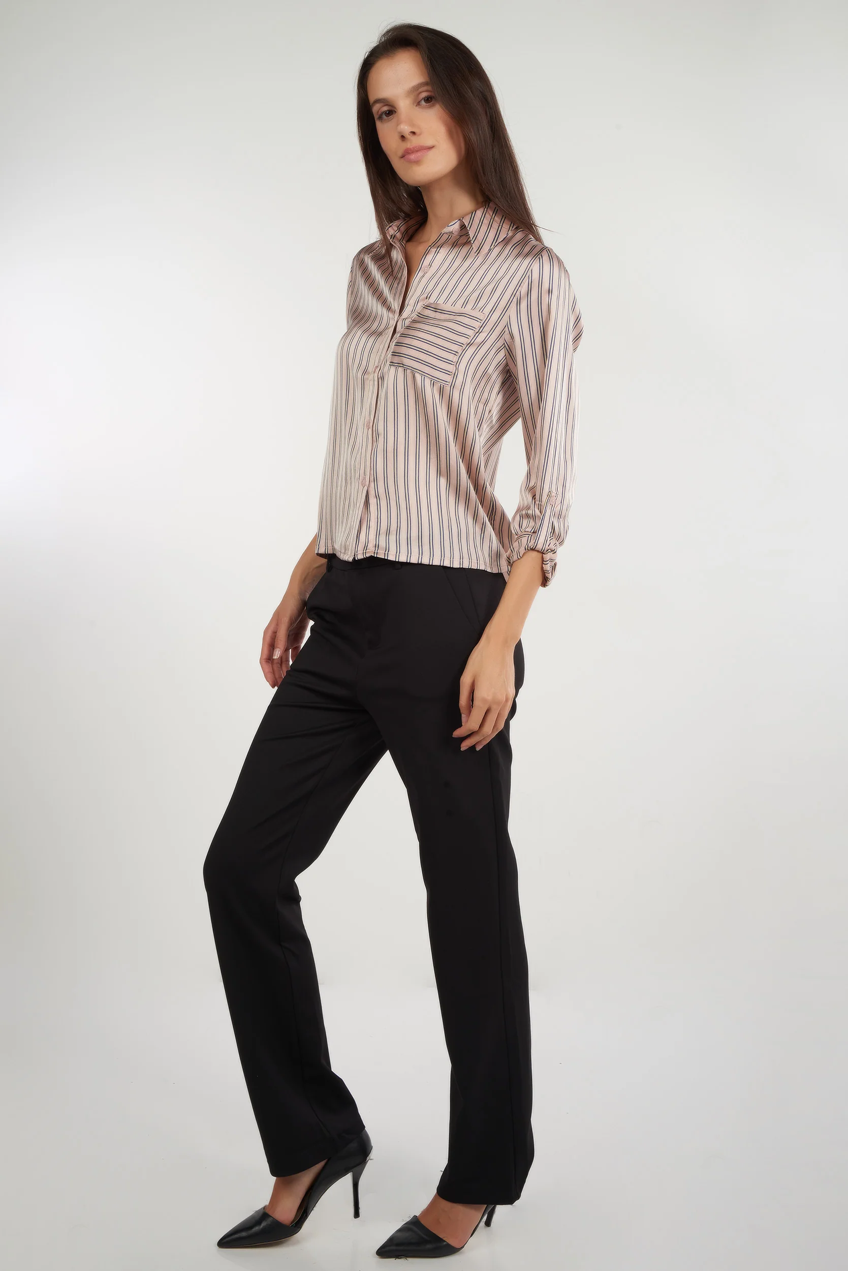 Blouse rayée à manches longues - LARABEL - (E-B2) - Image 8