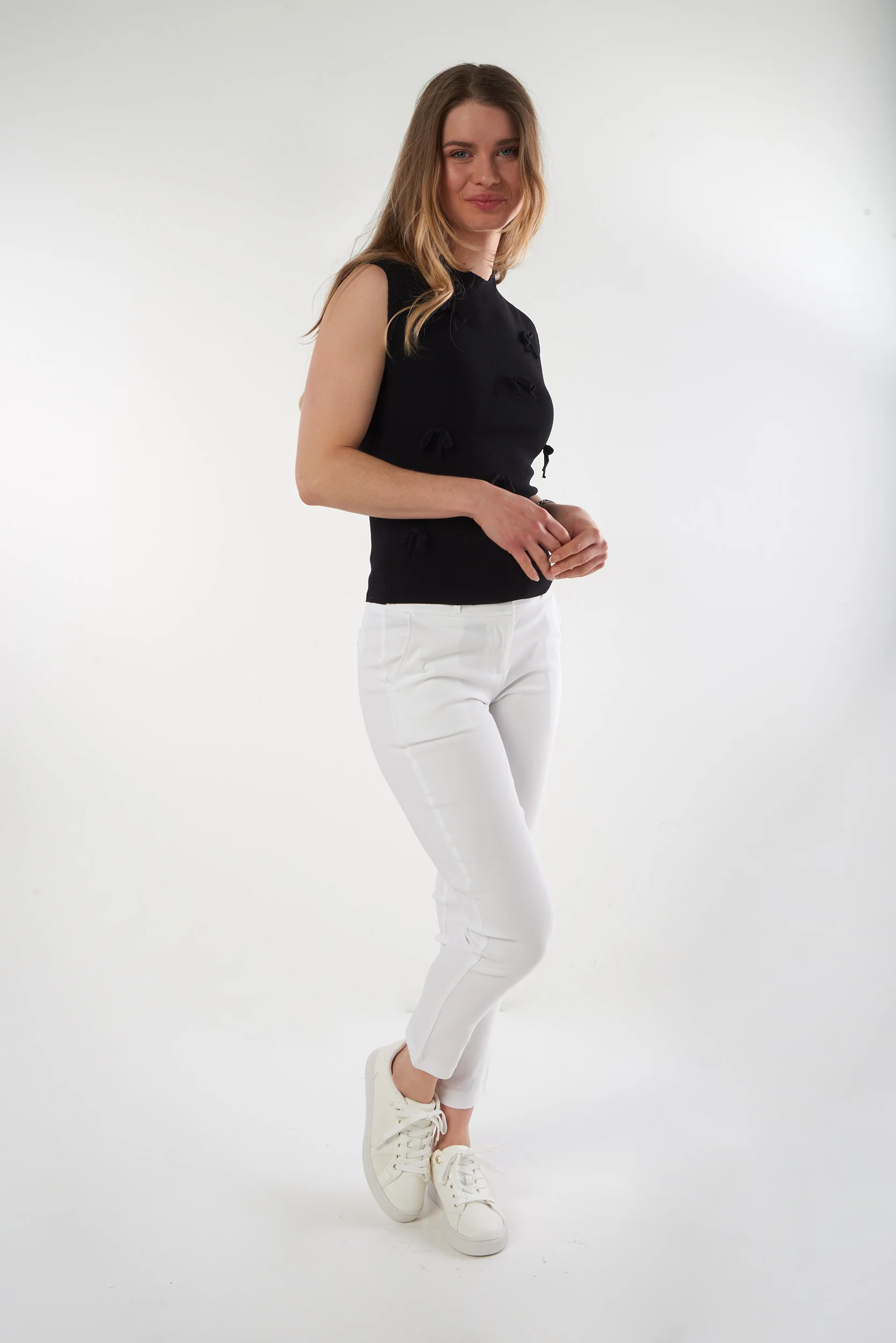 Haut sans manches à petits nœuds pour femme - JENNAH - (E-A10) - Image 11