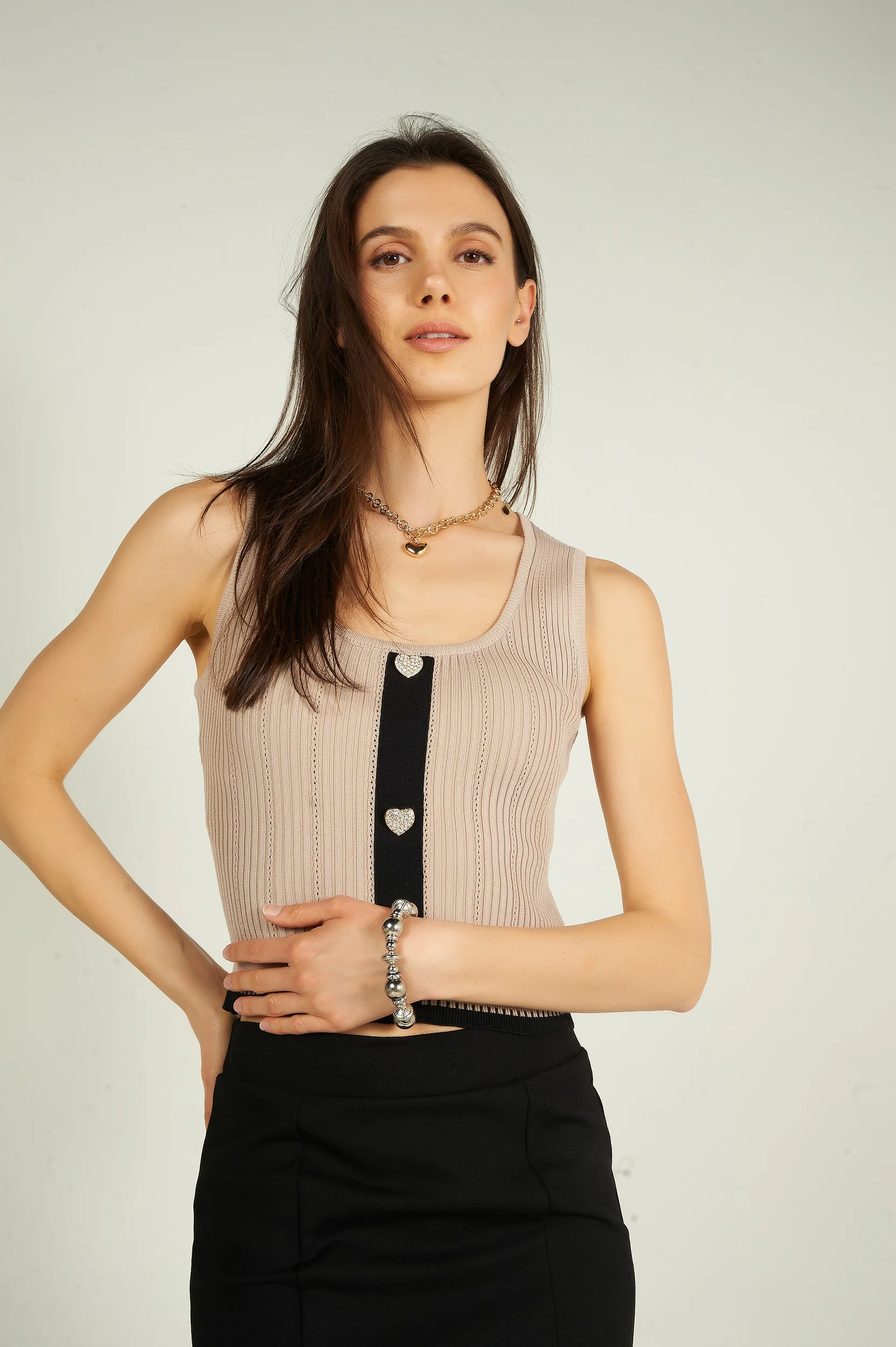 Camisole courte côtelée - TANA-Y - (E-B7) - Image 16