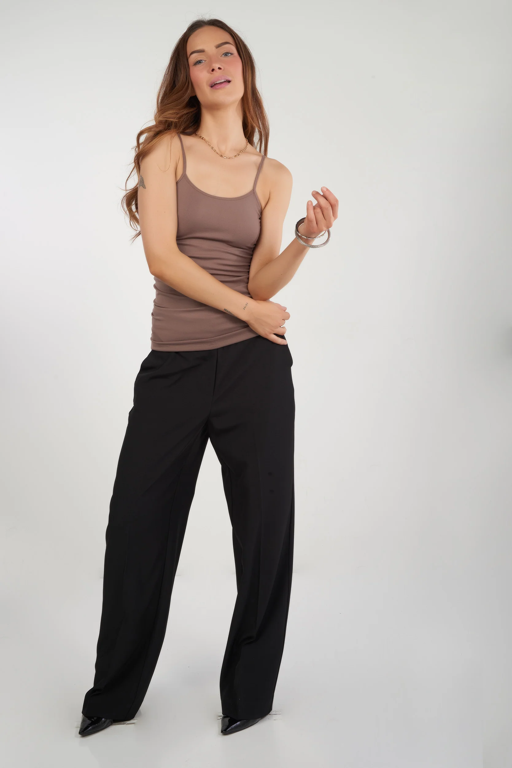 Camisole longue à bretelles fines - T-03R - (E-B17) - Image 22